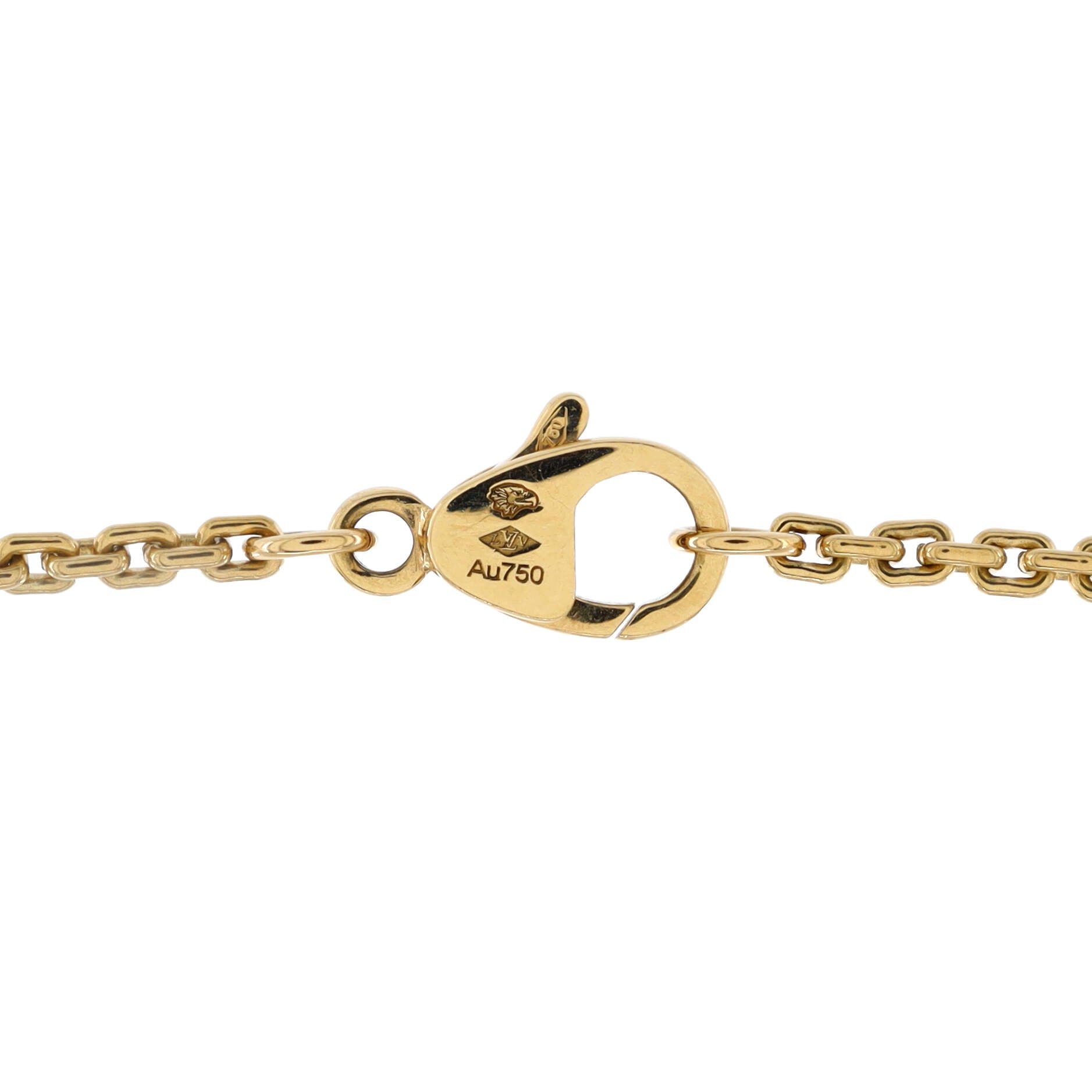 LV Volt One Pendant Necklace 18K Yellow Gold with Diamond Large
