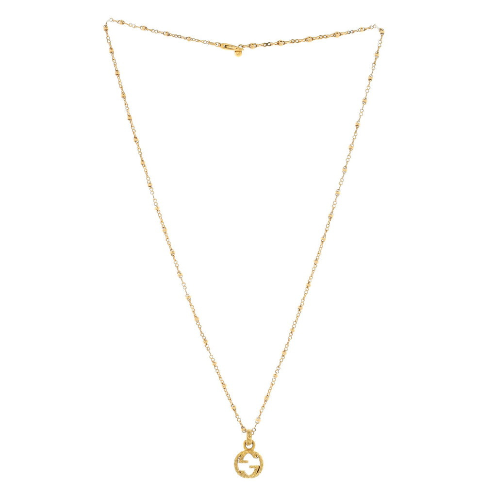 Interlocking G Pendant Necklace 18K Yellow Gold