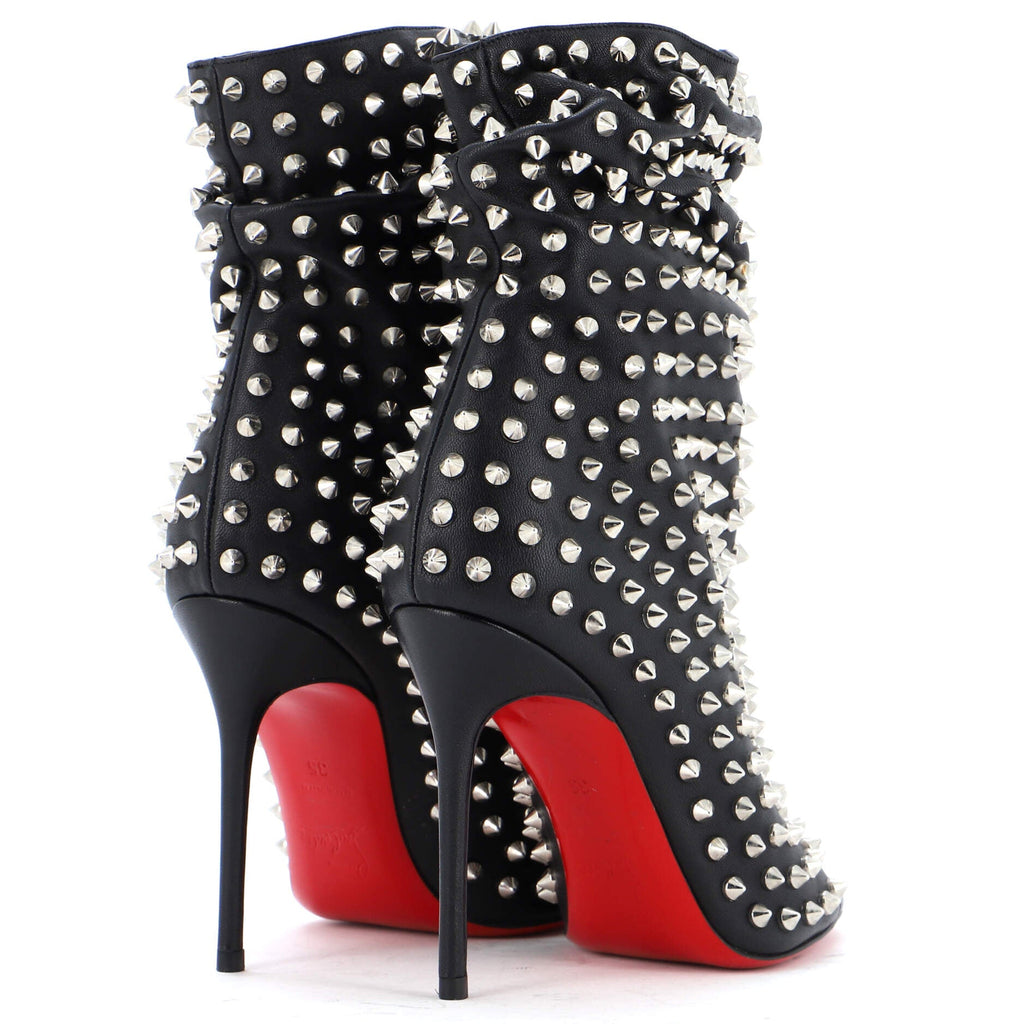 Women's Guerilla Peep Toe Slouchy Ankle Boots Studded Leather