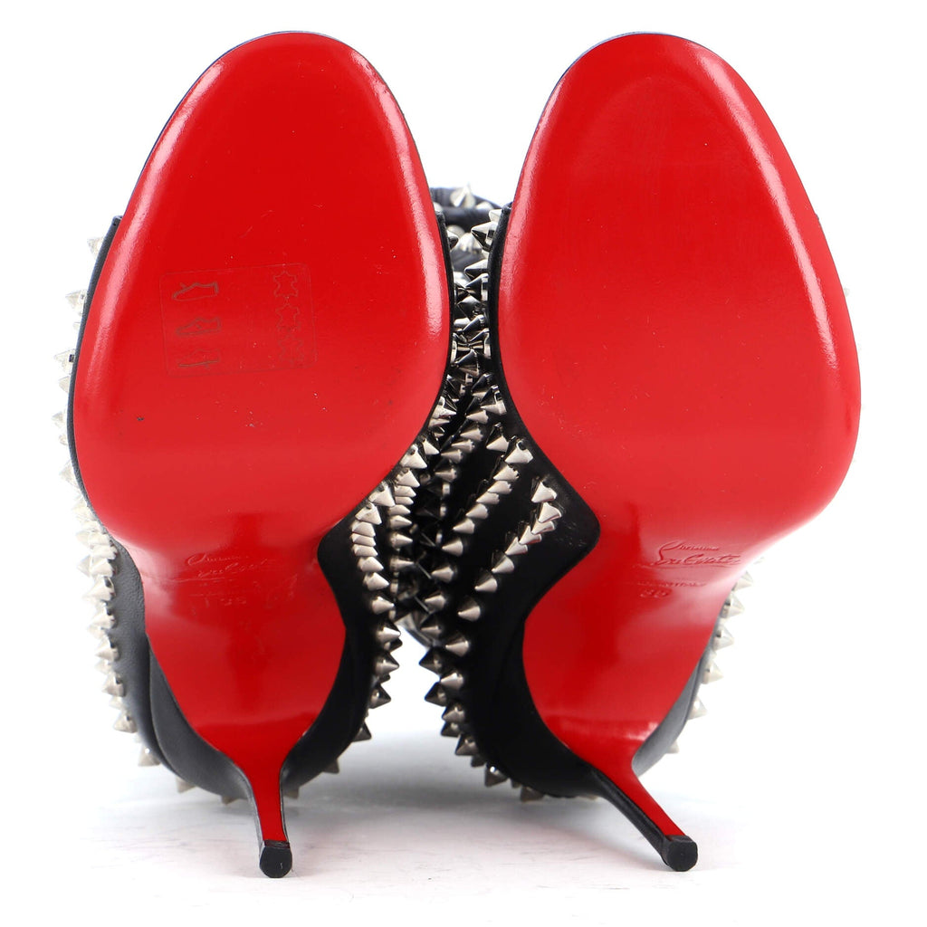 Women's Guerilla Peep Toe Slouchy Ankle Boots Studded Leather