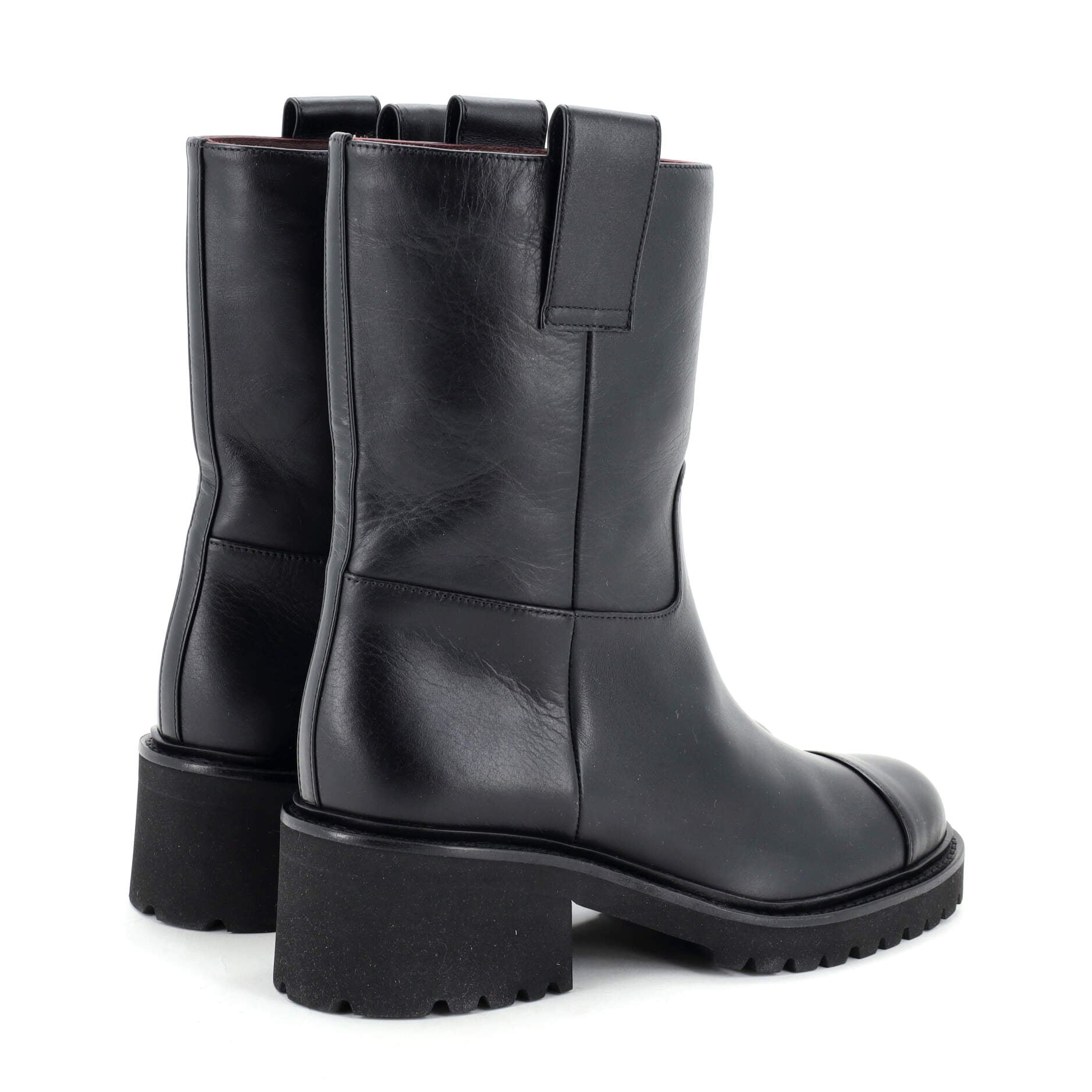 Women's CC Logo Moto Boots Leather