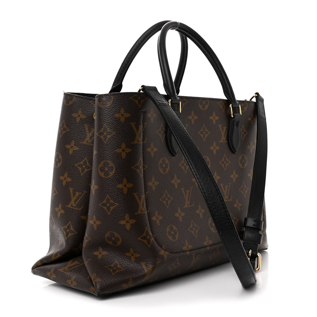 Monogram Flower Tote Black