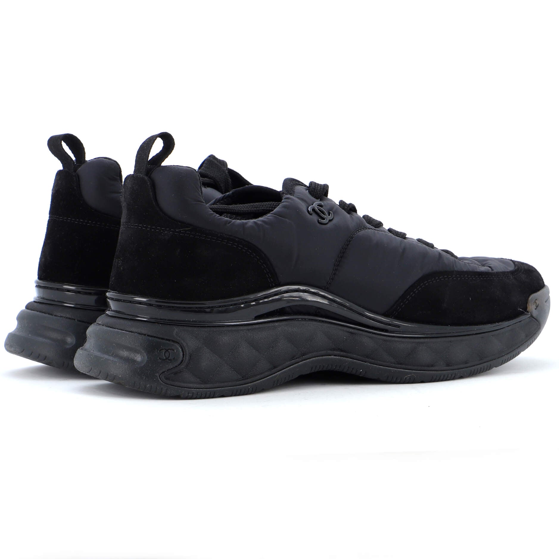 Women's CC Low-Top Sneakers Suede with Leather and Nylon
