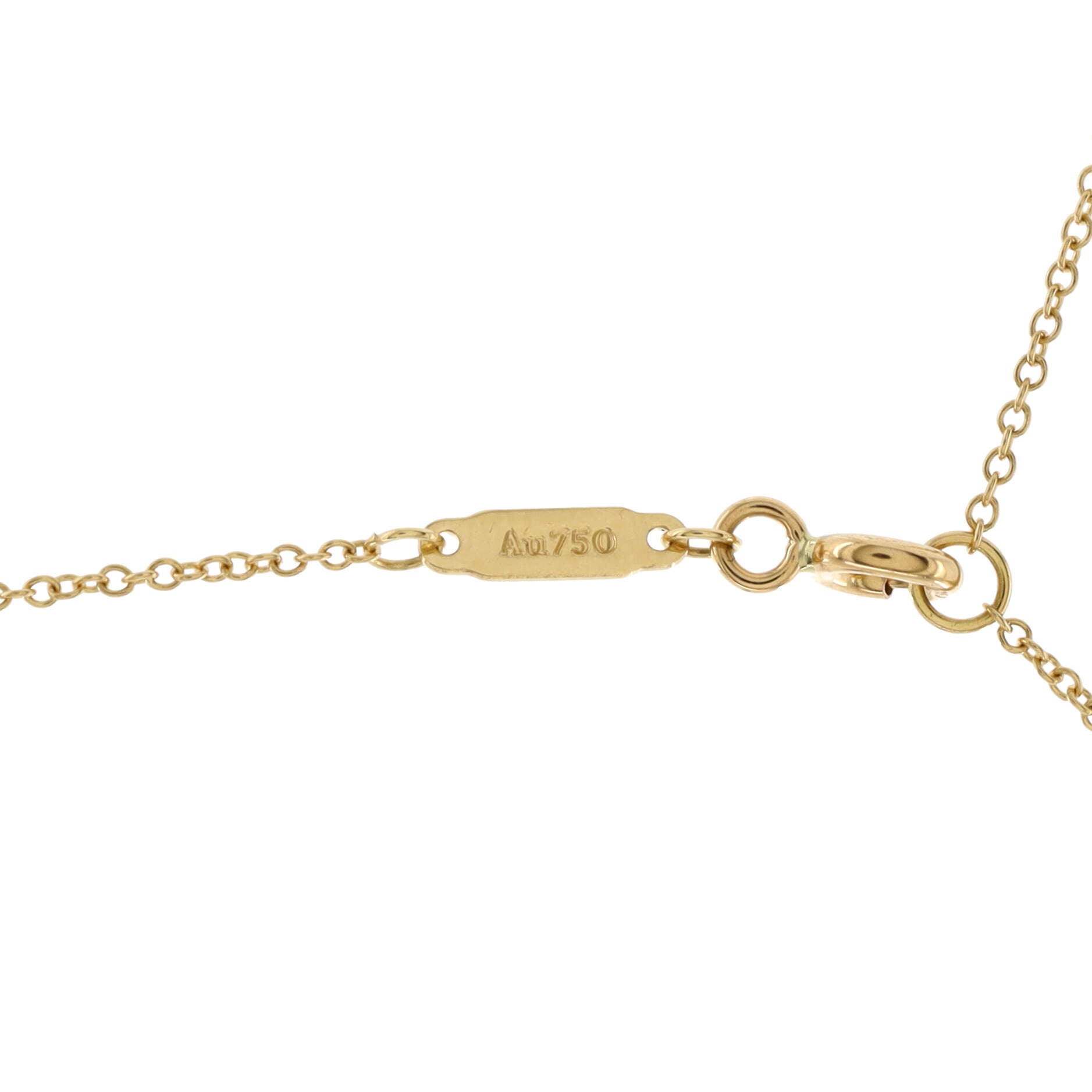 T Smile Pendant Necklace 18K Yellow Gold Small