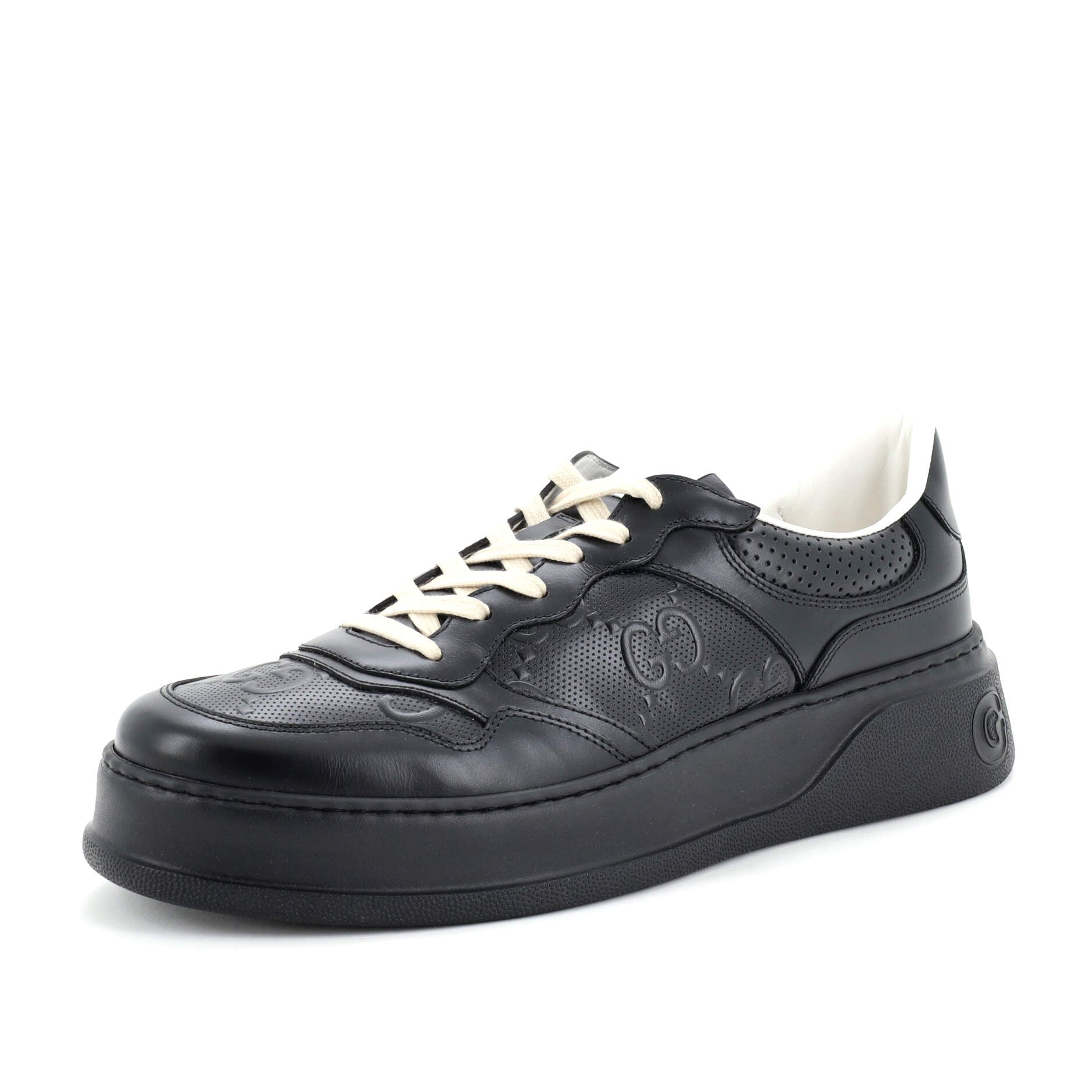 Chunky B Sneakers GG Embossed Perforated Leather