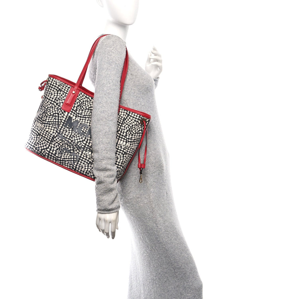 Visetos Medium Liz Reversible Shopper Tote Ruby Red