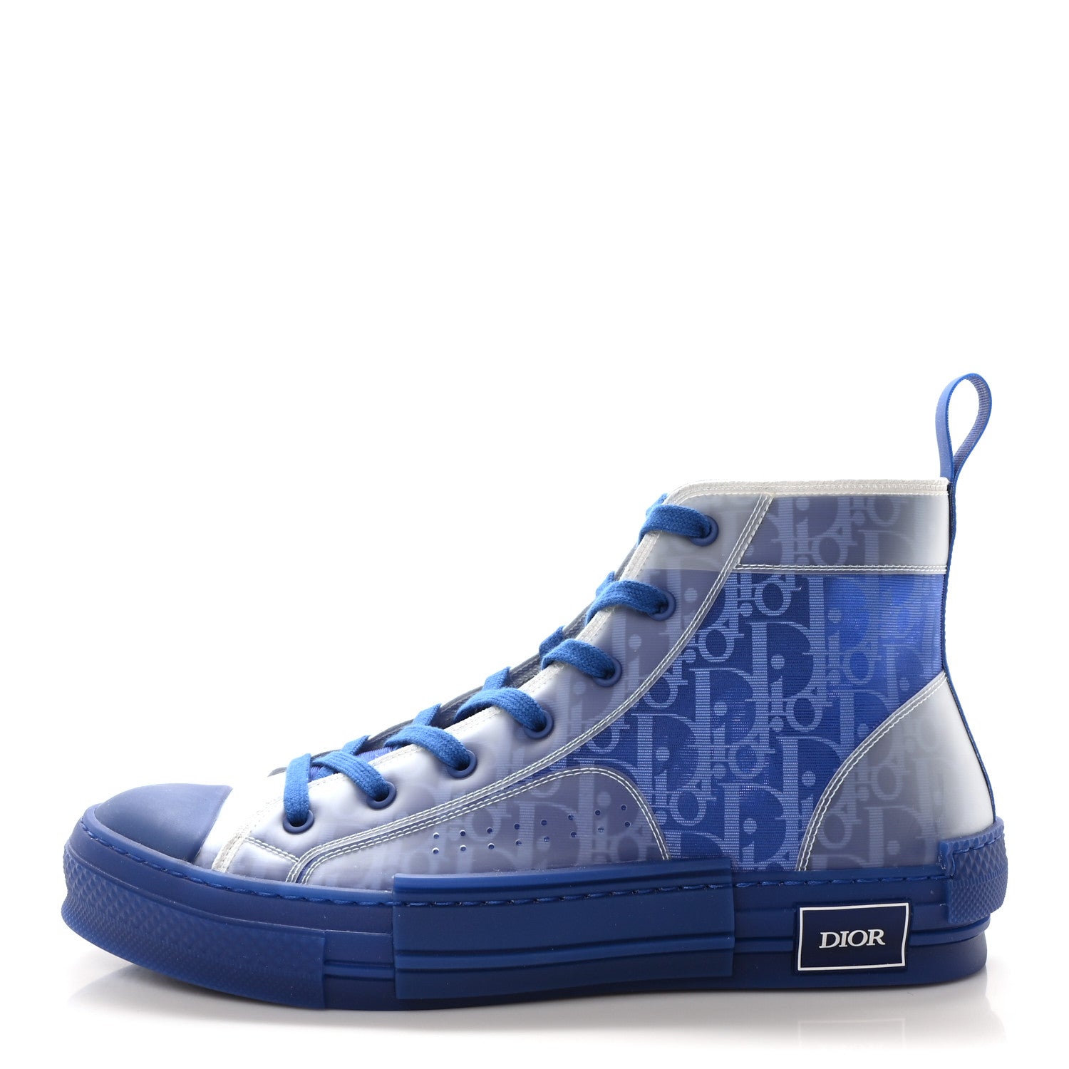 Technical Canvas Oblique Mens B23 High Top Sneakers 44 Blue