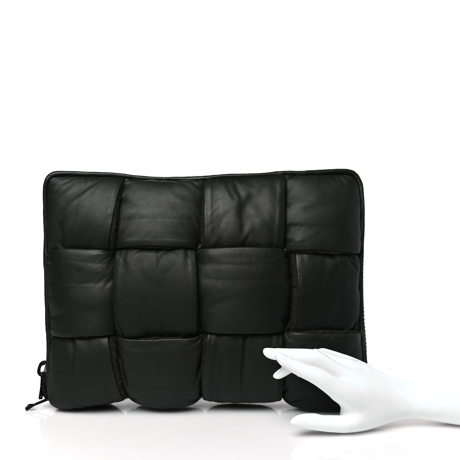 Calfskin Maxi Intrecciato Puffy Laptop Pouch Camping