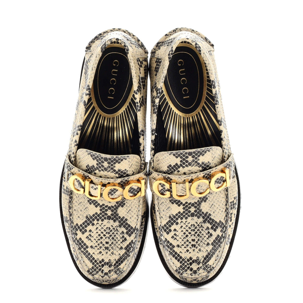 Women's Logo Loafers Snakeskin