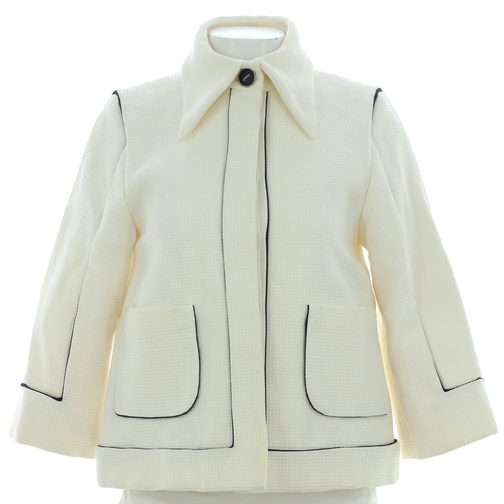 Women's Two Pocket Button Up Jacket Cotton and Nylon