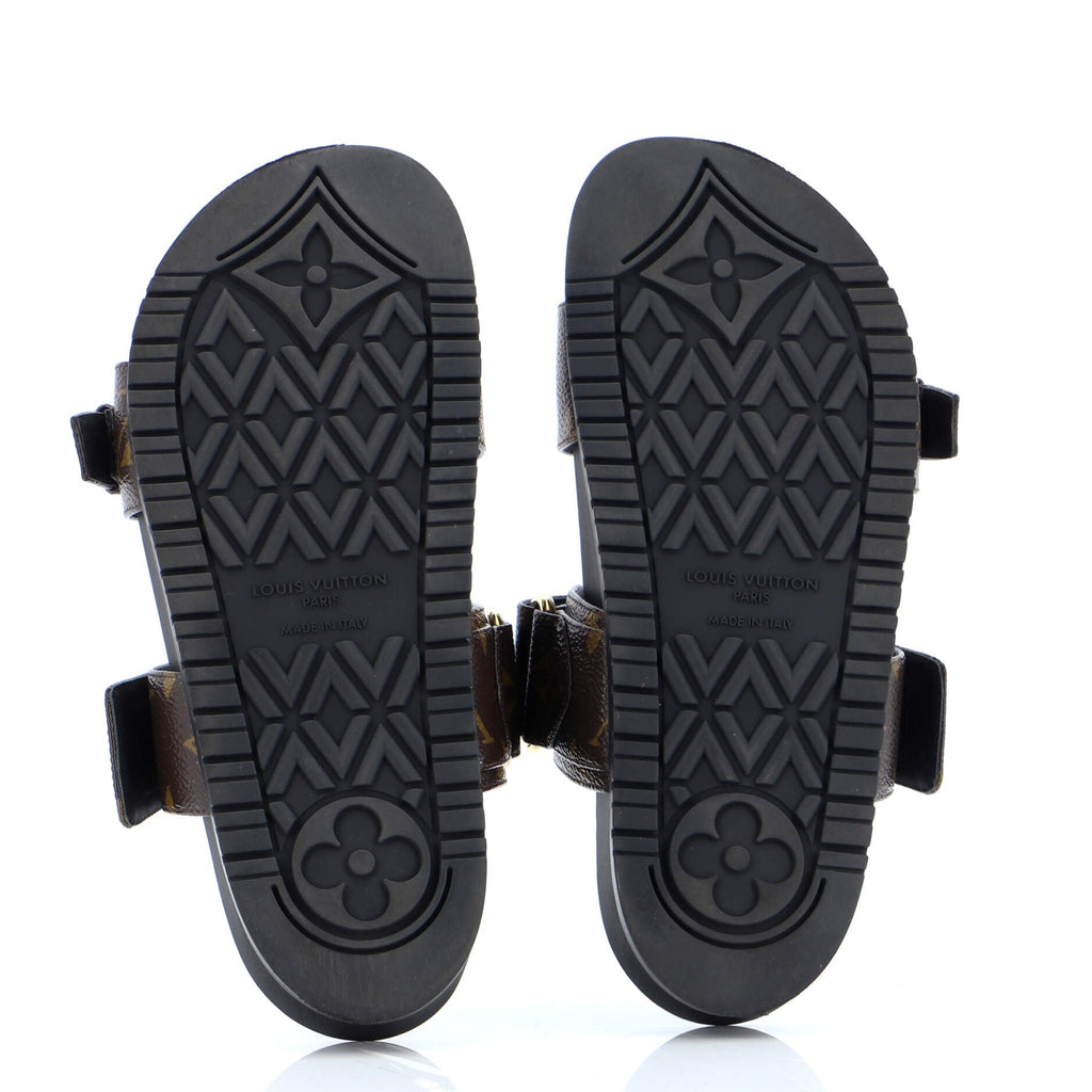 Women's Bom Dia Flat Mules Monogram Canvas