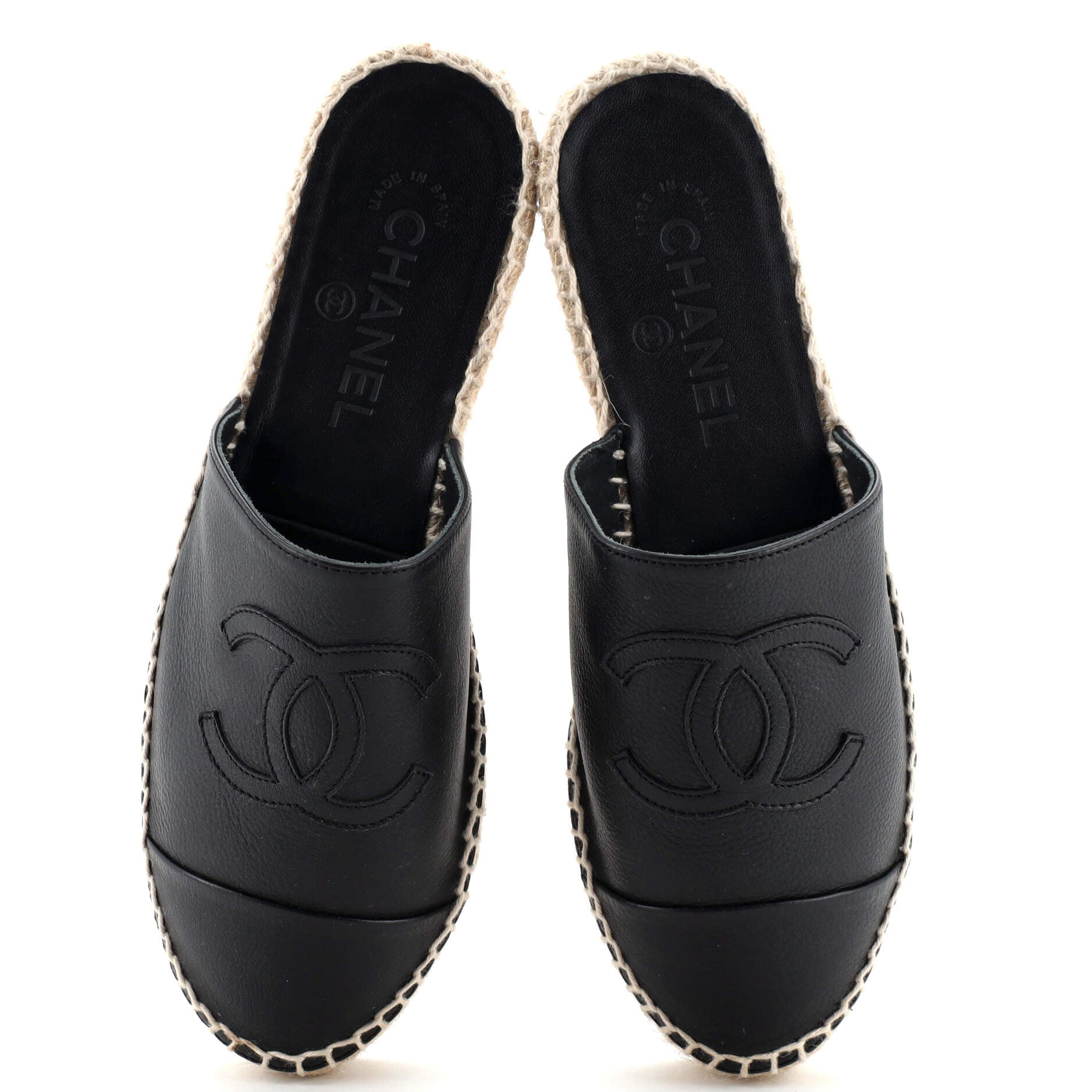 Women's CC Mule Espadrilles Leather