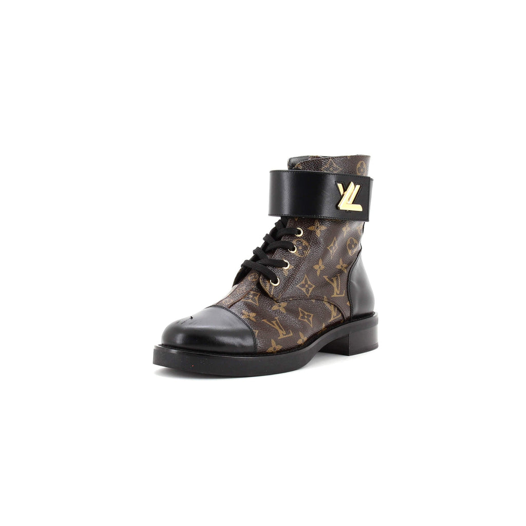 Women's Wonderland Flat Ranger Boots Monogram Canvas and Leather