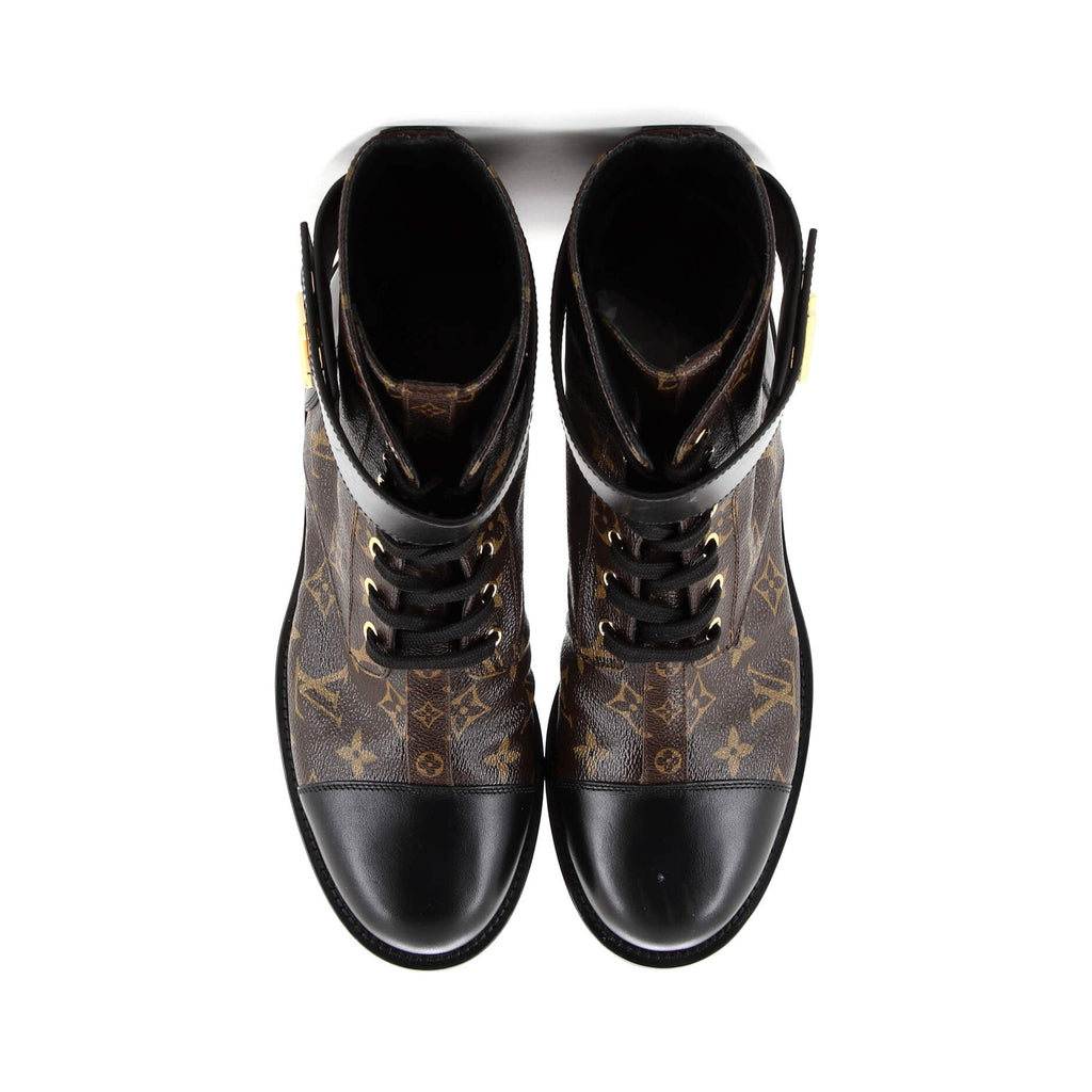 Women's Wonderland Flat Ranger Boots Monogram Canvas and Leather