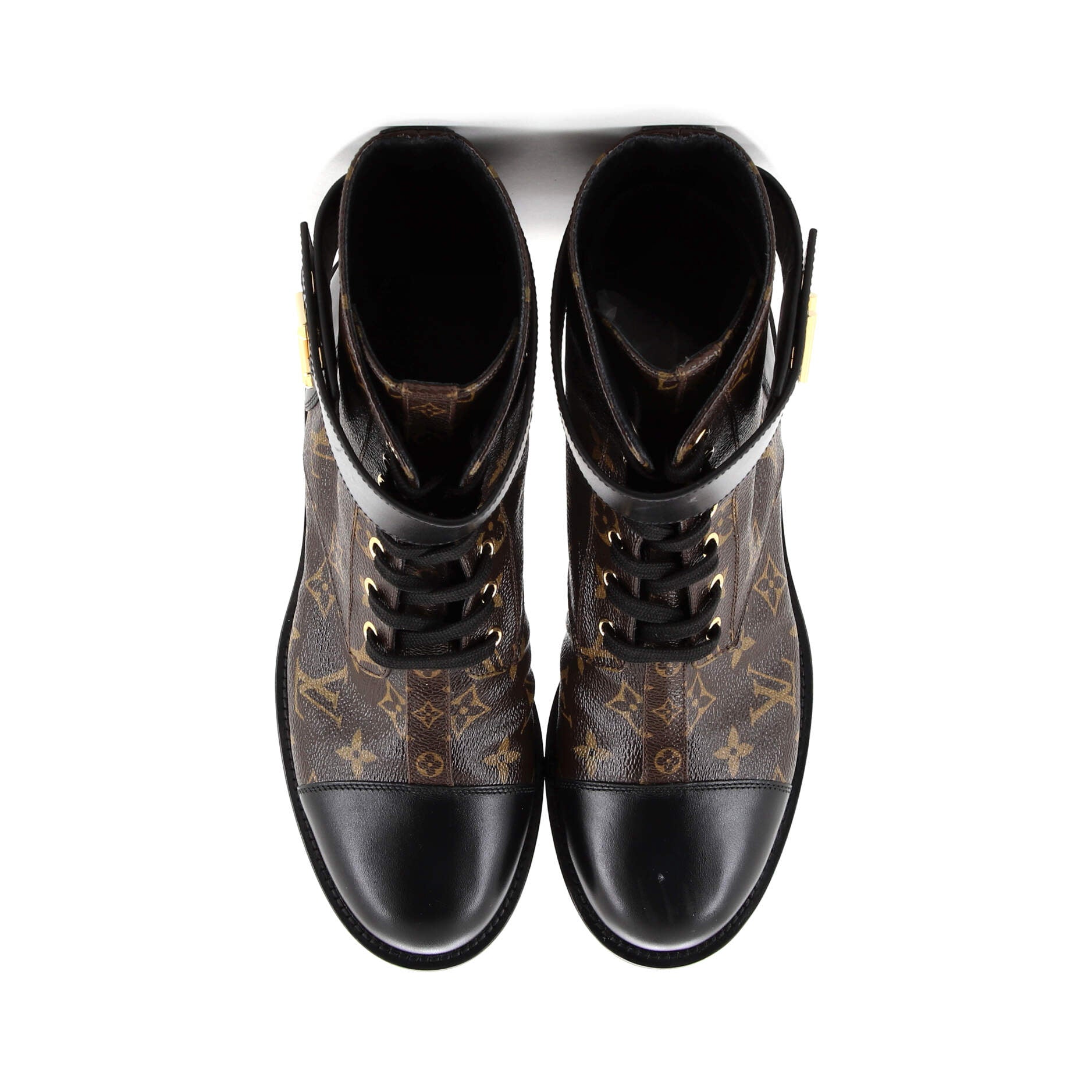 Women's Wonderland Flat Ranger Boots Monogram Canvas and Leather