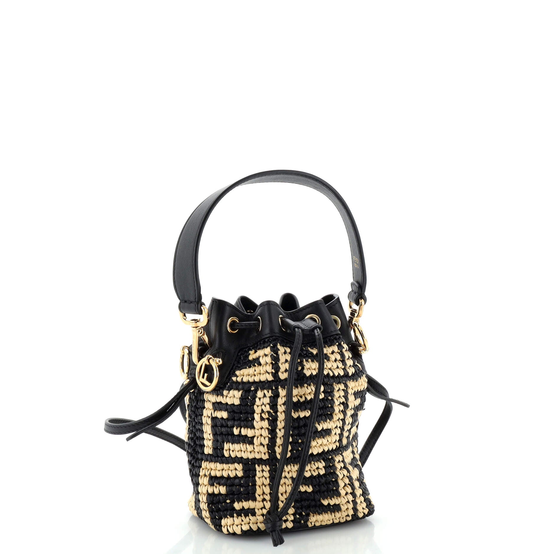Mon Tresor Bucket Bag Zucca Raffia Mini