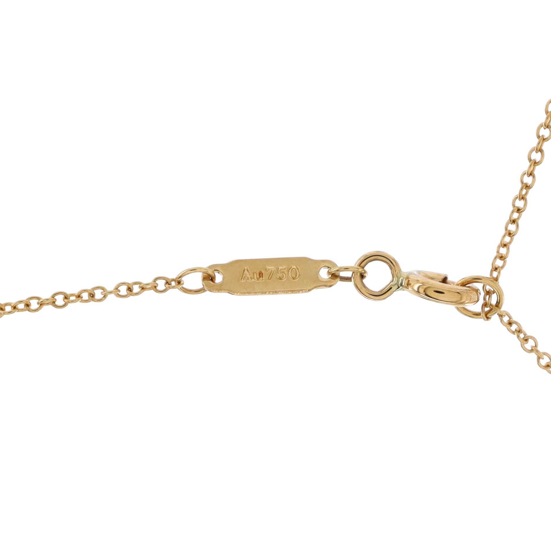 T Smile Pendant Necklace 18K Yellow Gold Small