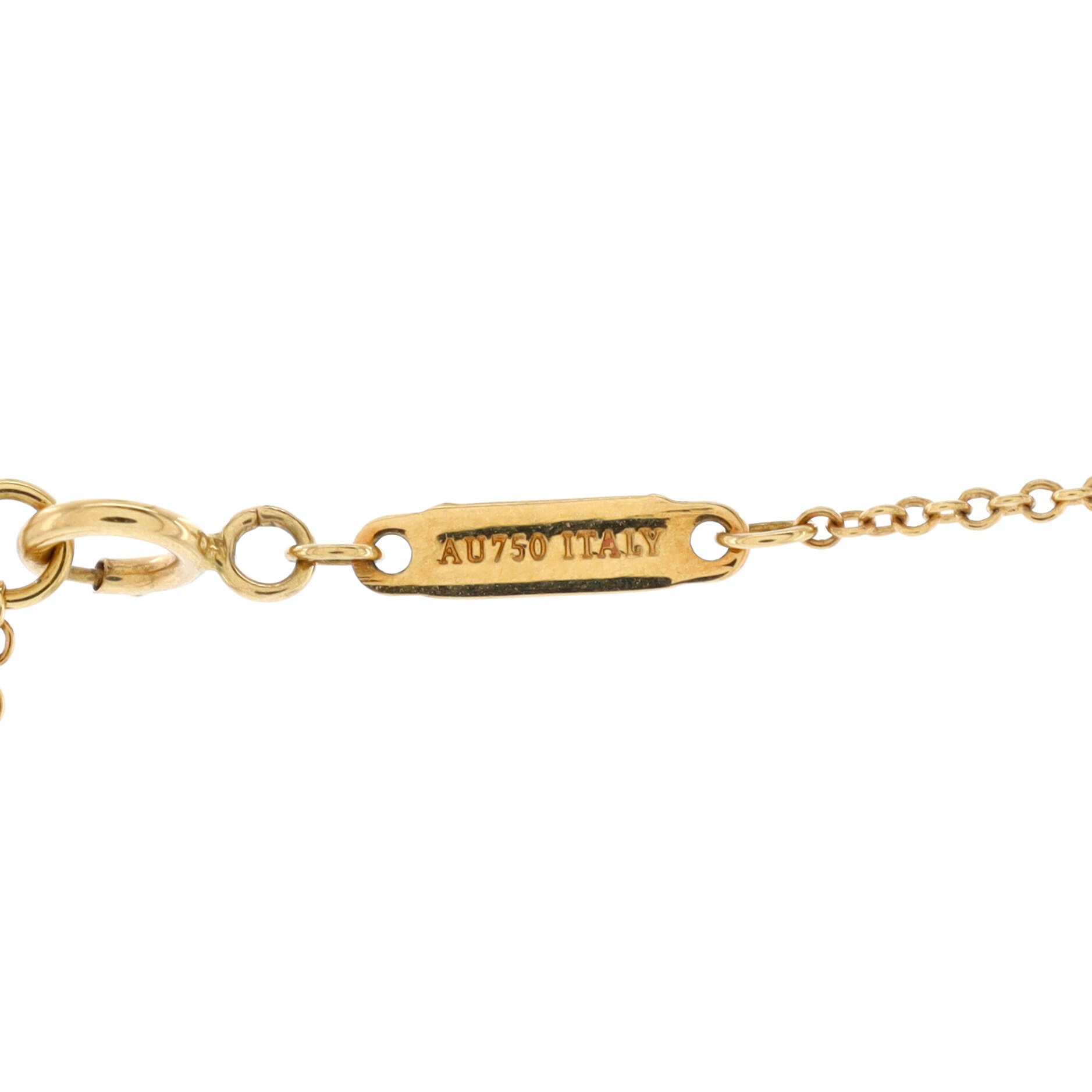 T Smile Pendant Necklace 18K Yellow Gold Large