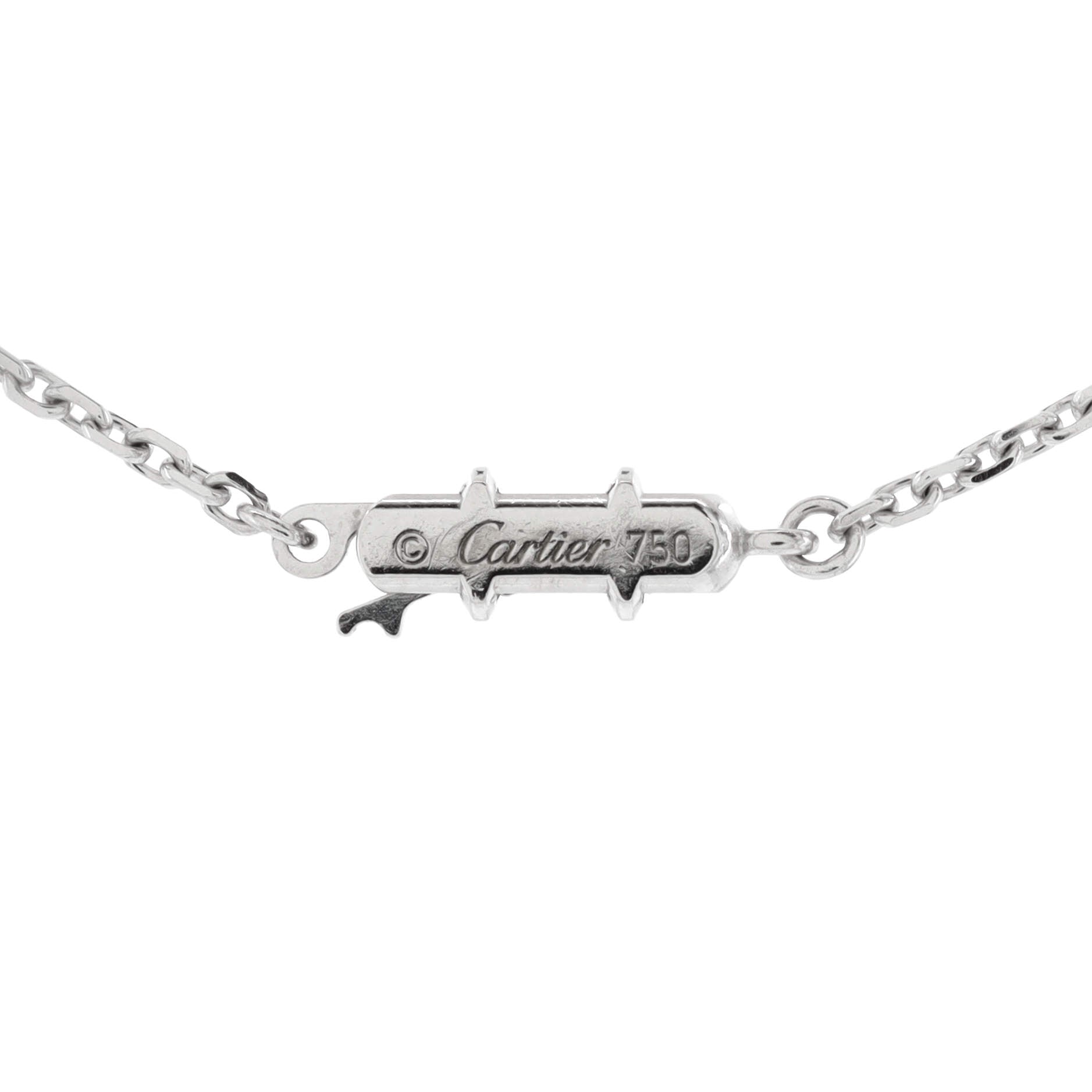 C Heart de Cartier Pendant Necklace 18K White Gold with Pave Diamonds