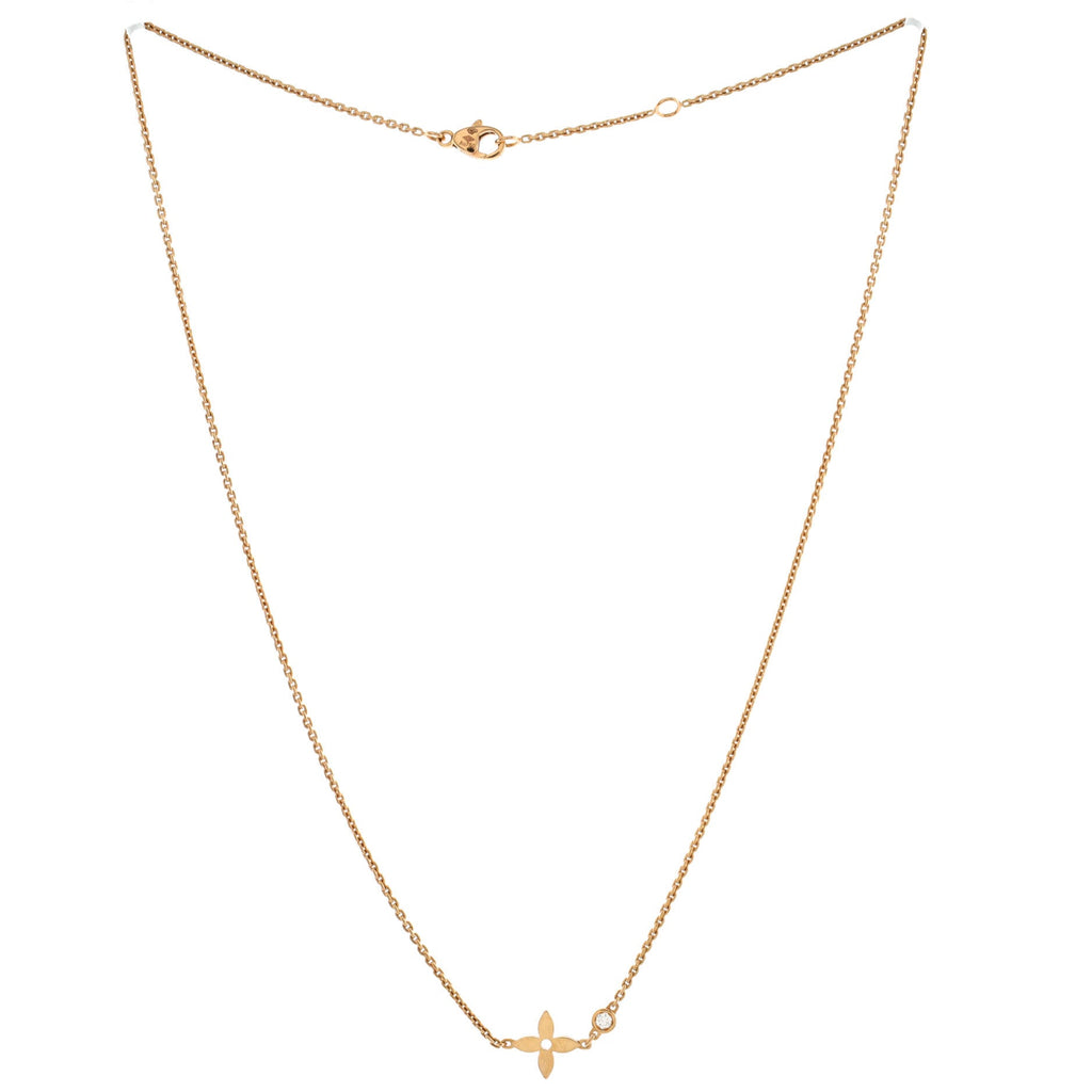 Monogram Idylle Necklace 18K Rose Gold with Diamond