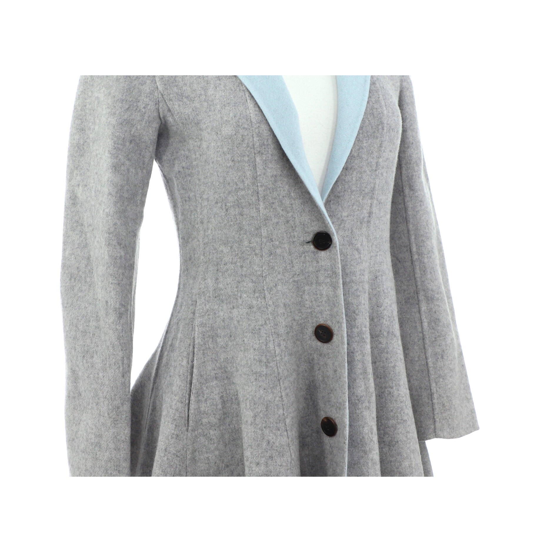 Women's Single Breasted Collared Coat Cashmere Blend