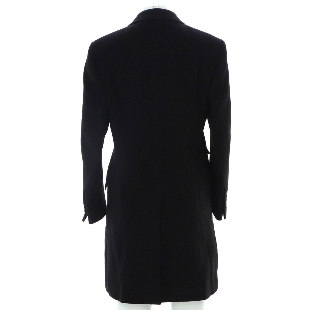 Men's Button Up Long Coat Wool