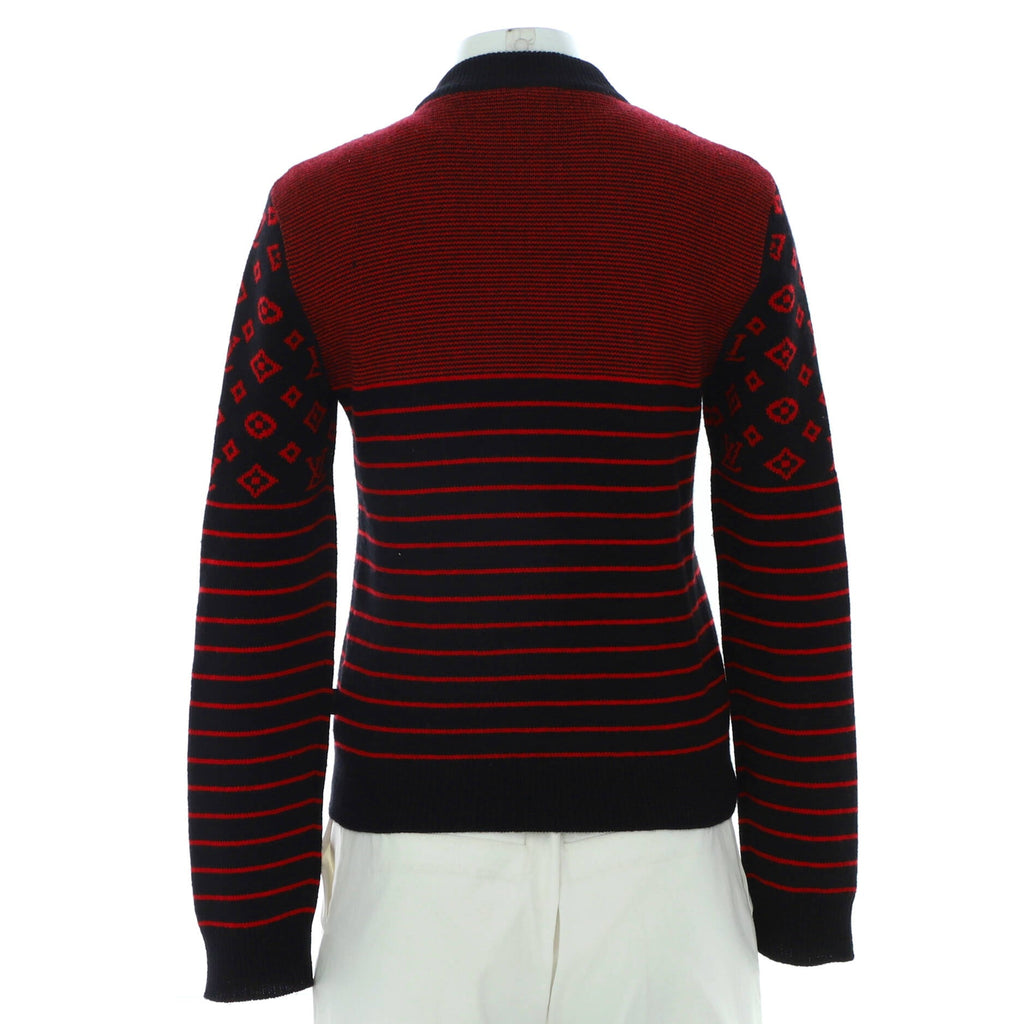 Women's Contrasting Monogram Crewneck Sweater Cashmere Blend