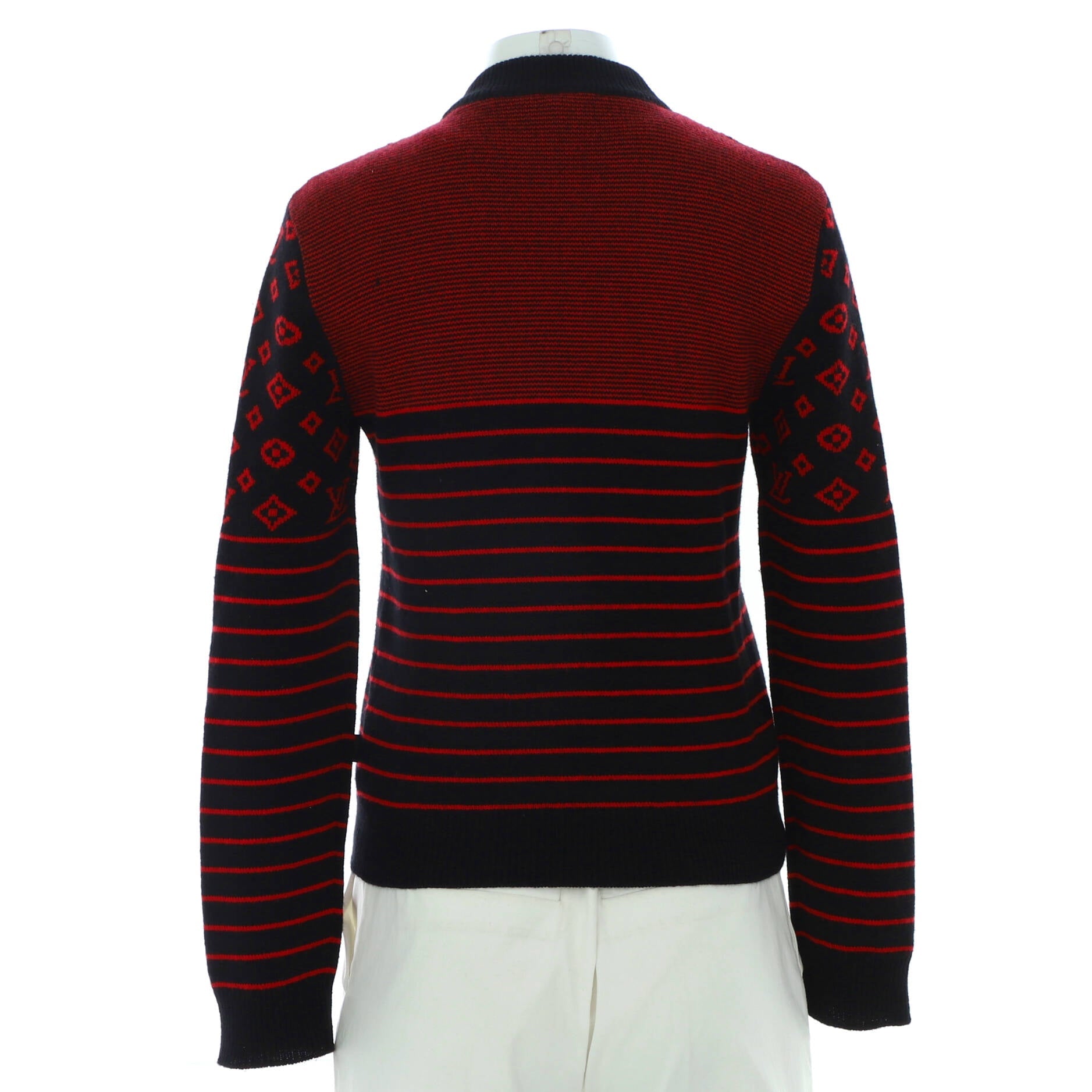 Women's Contrasting Monogram Crewneck Sweater Cashmere Blend