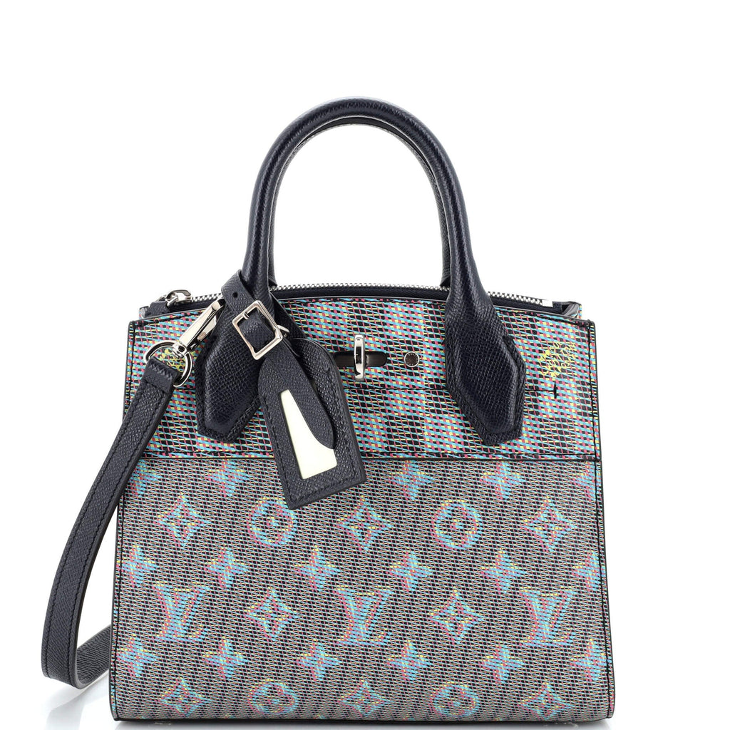 City Steamer Handbag Damier Monogram LV Pop Leather Mini
