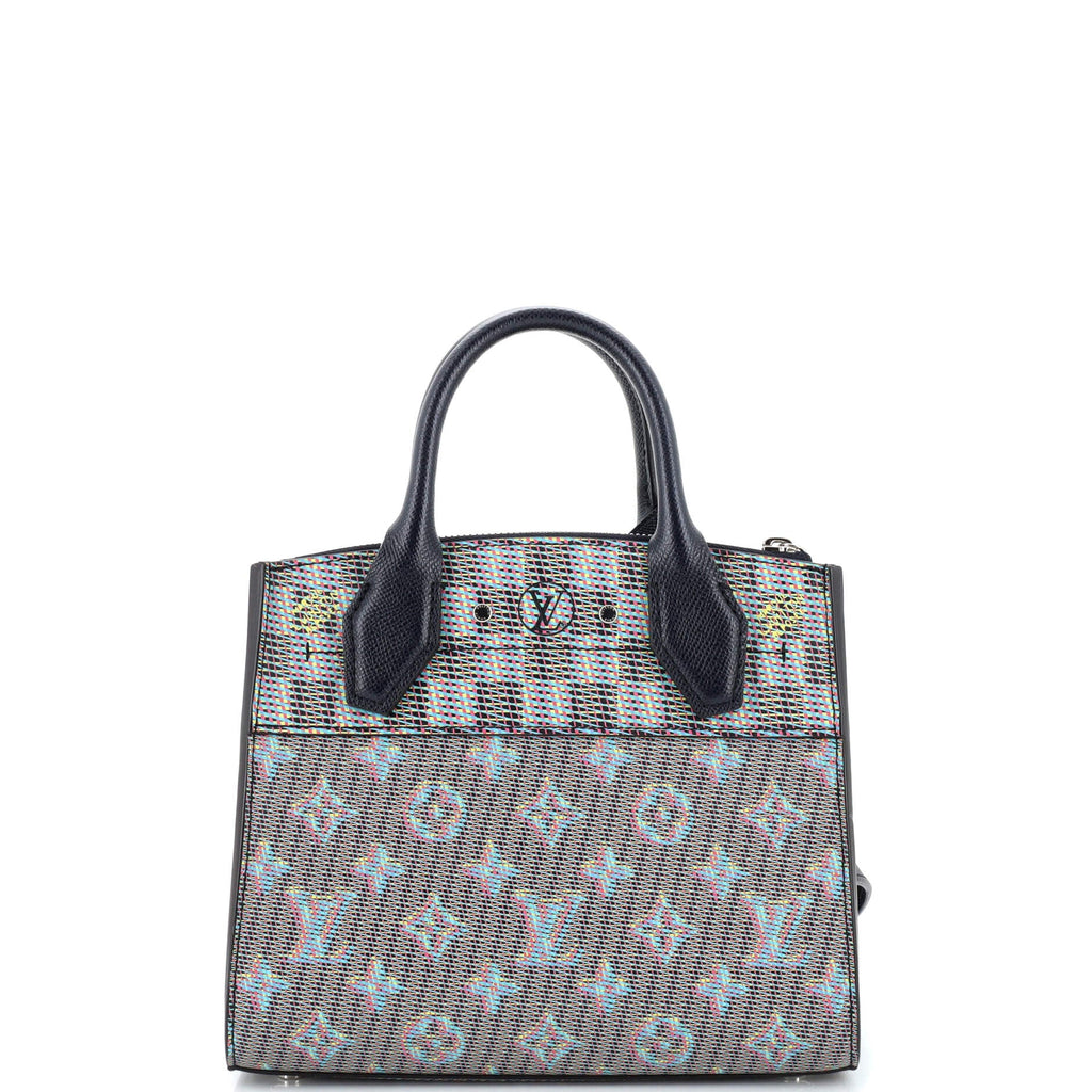City Steamer Handbag Damier Monogram LV Pop Leather Mini