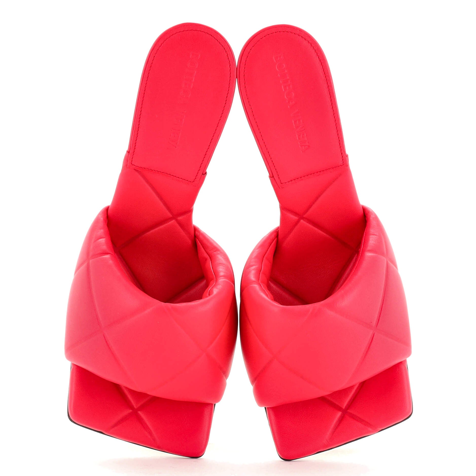 Women's The Padded Heeled Sandals Quilted Leather