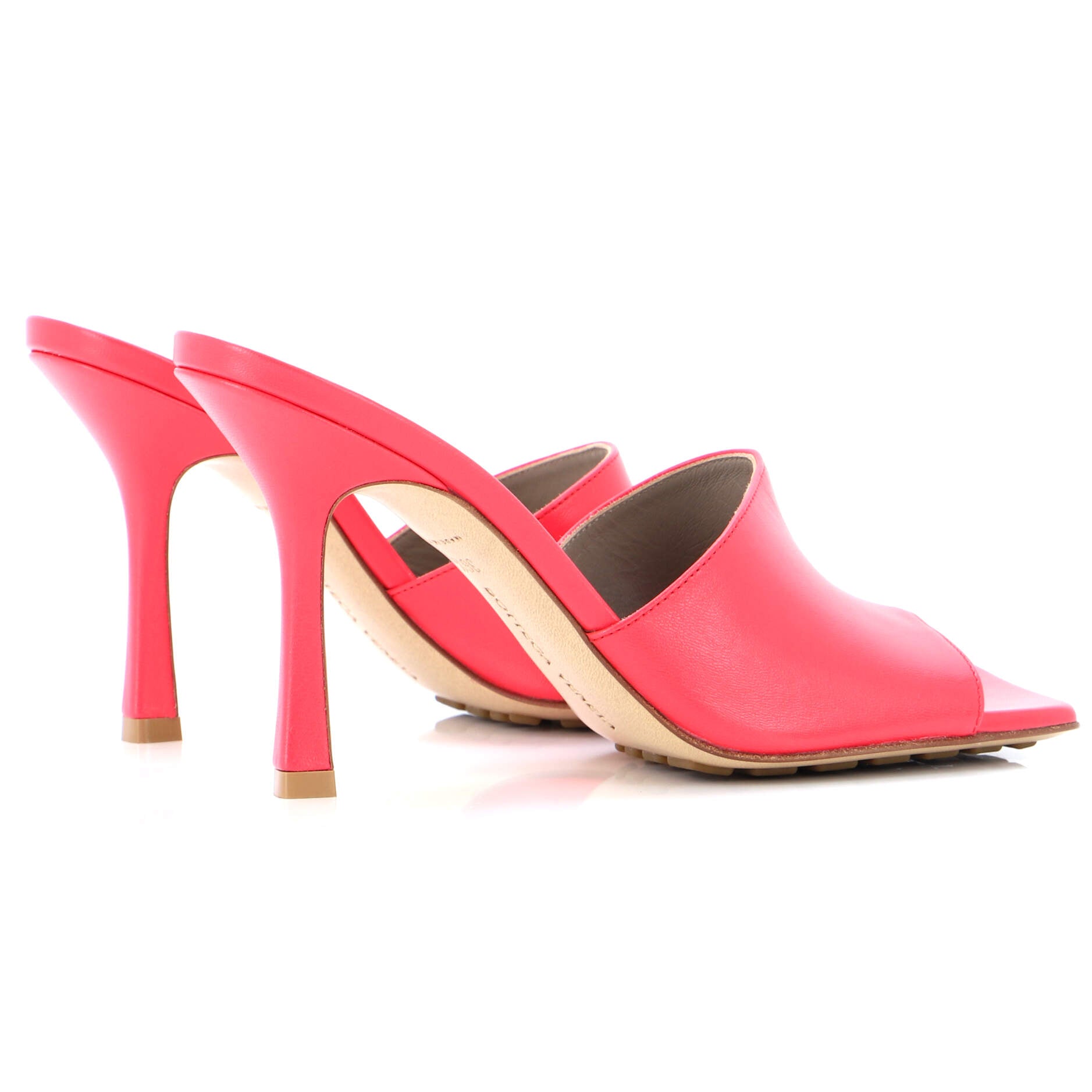 Women's Stretch Mule Heeled Sandals Leather