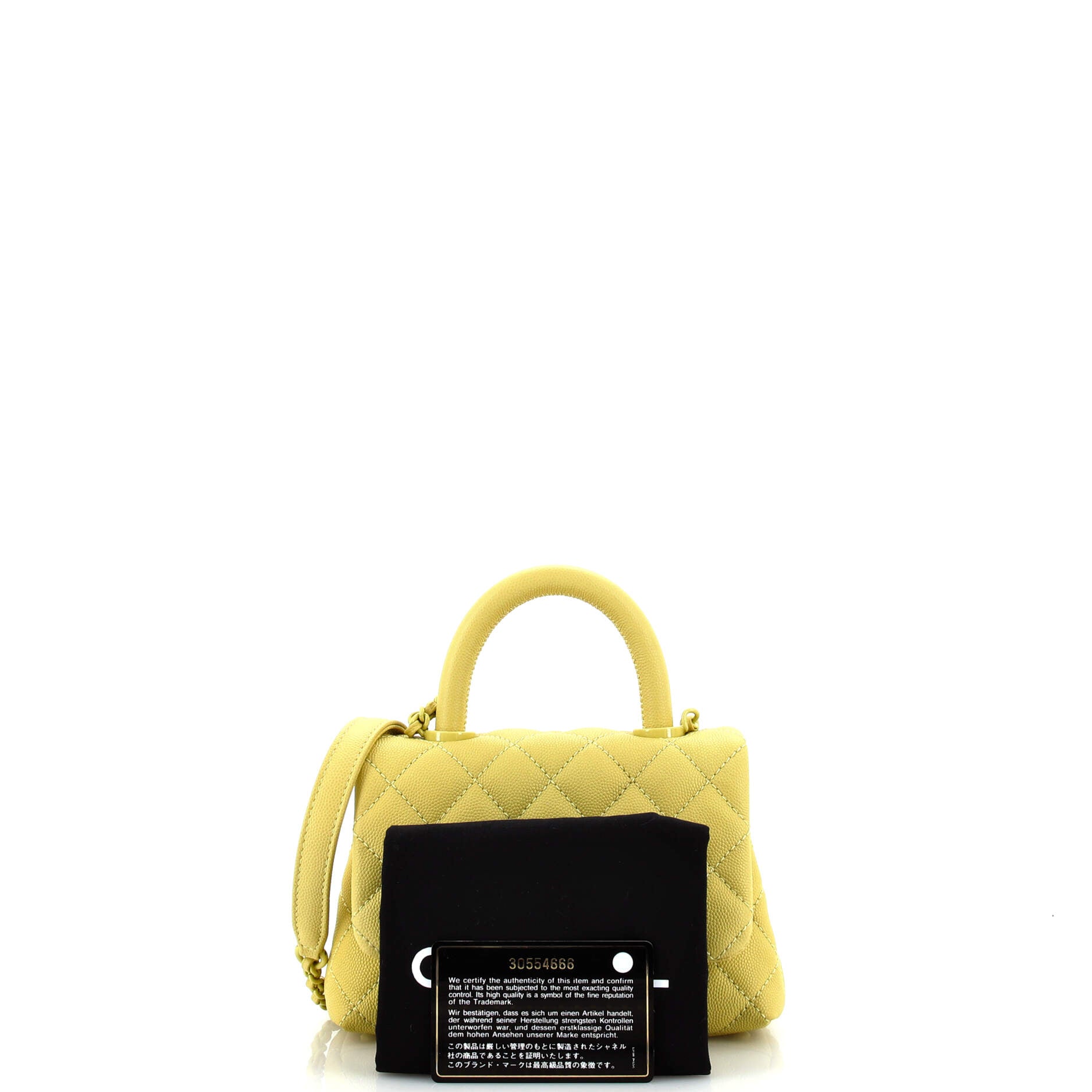 Coco Top Handle Bag Quilted Caviar Extra Mini