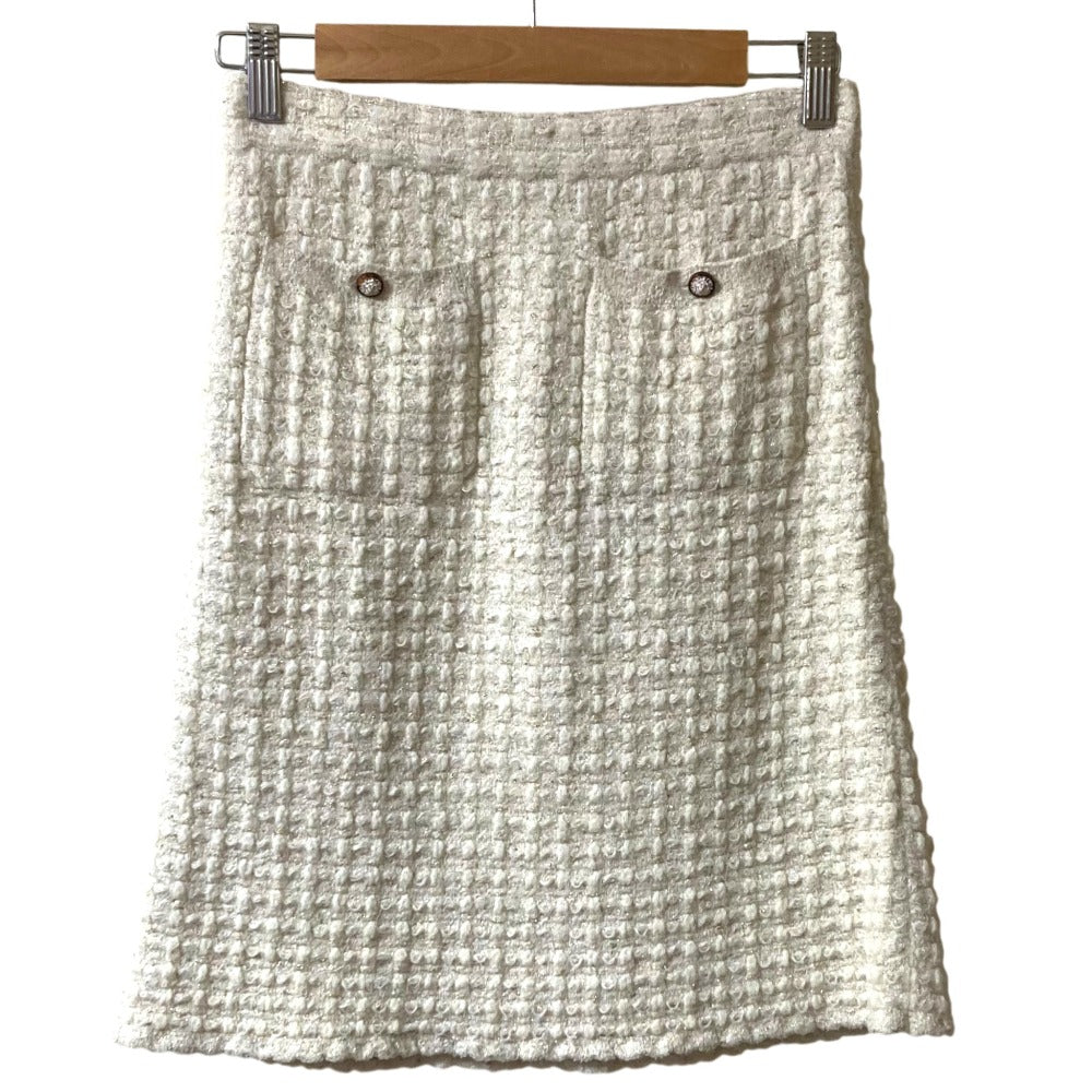Chanel Knit Tweed Skirt