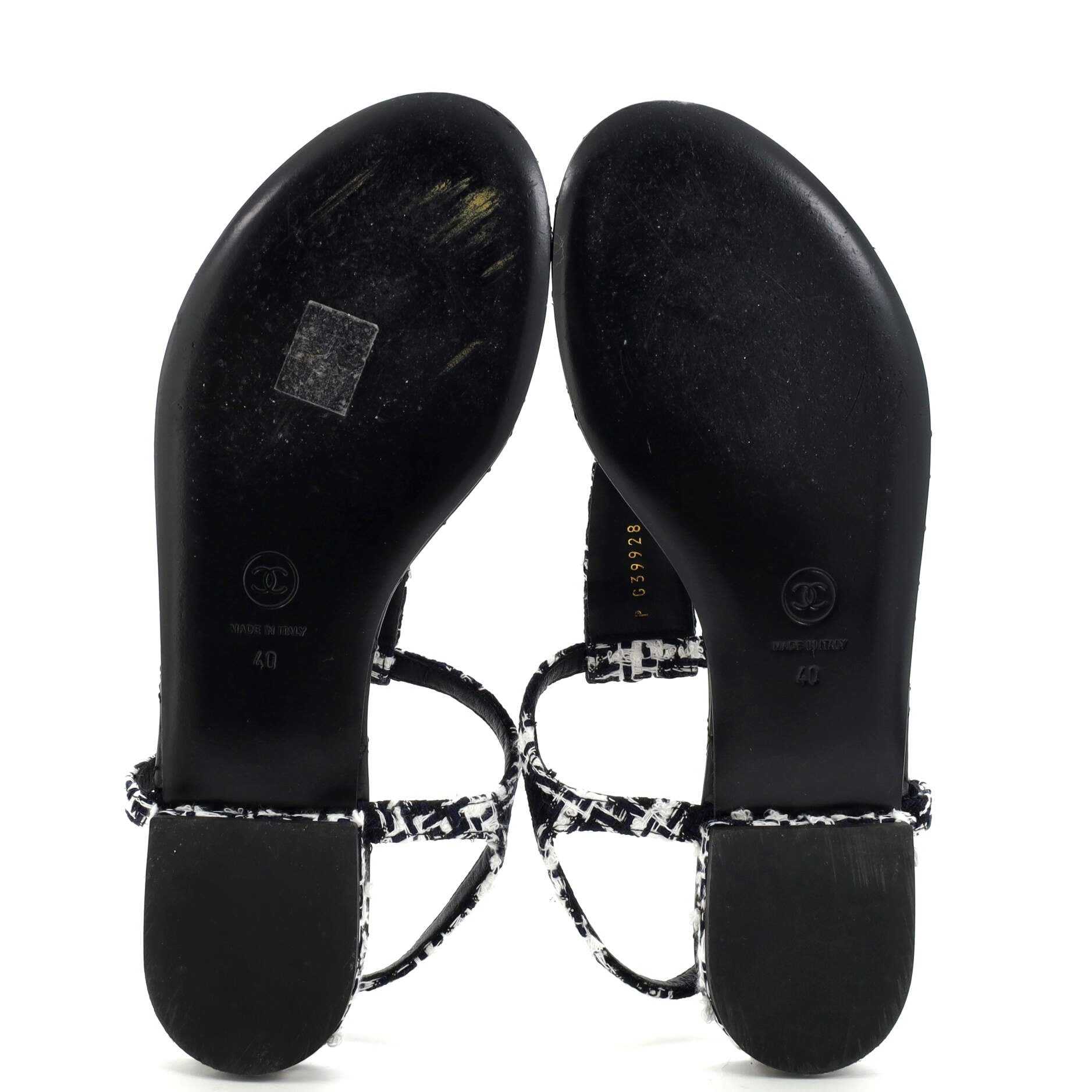 Women's Embellished CC Thong Sandals Tweed