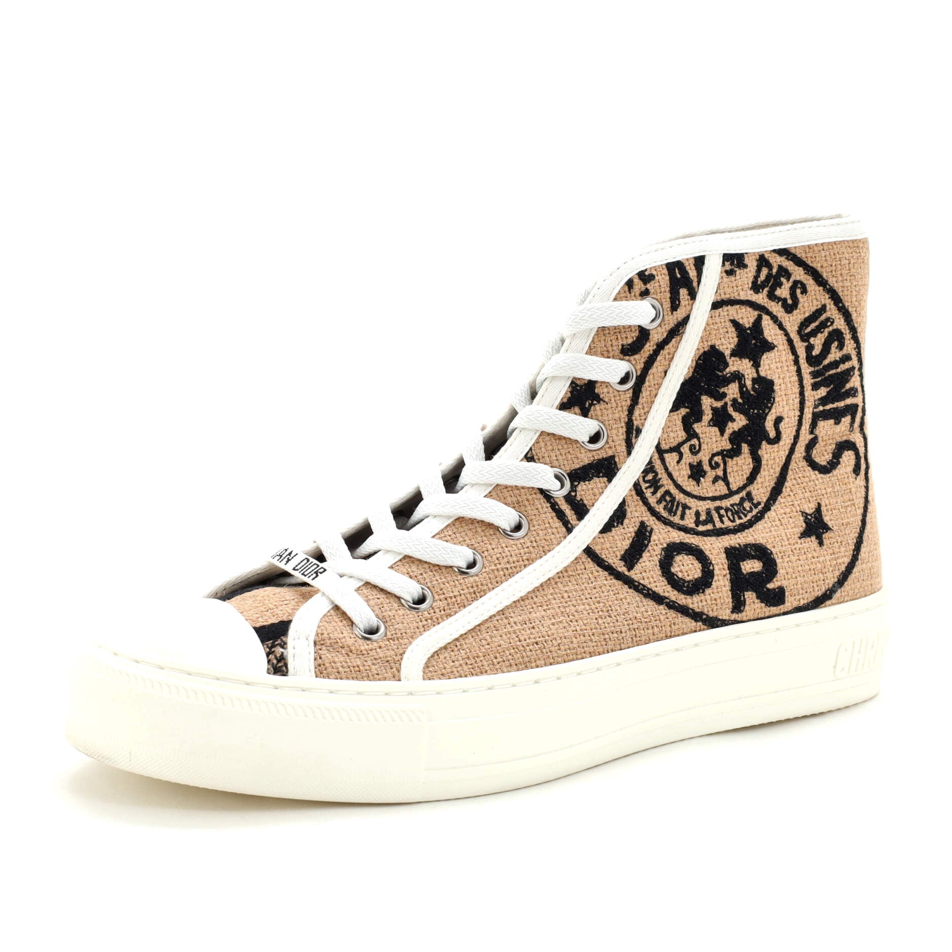 Women's Walk'N'Dior Sneakers Embroidered Jute Canvas