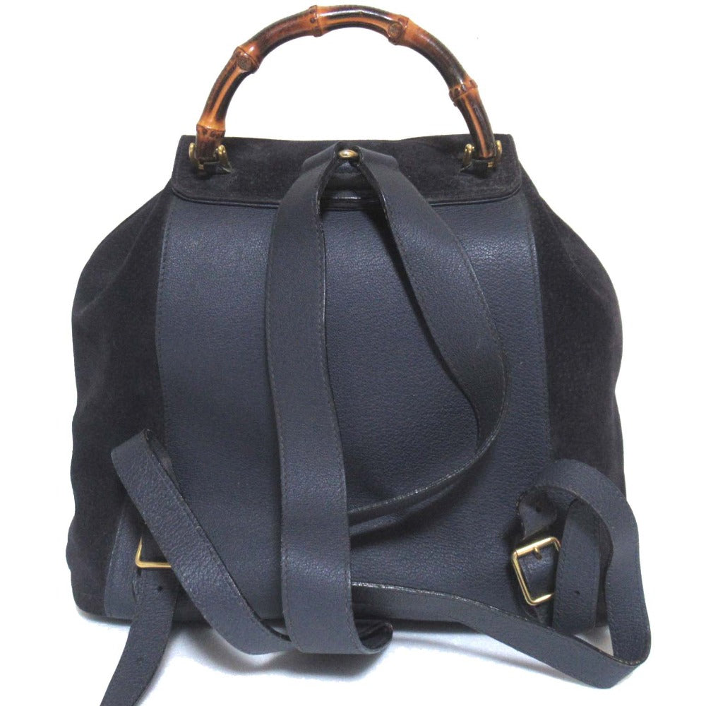 Gucci Bamboo Line Suede Leather Backpack