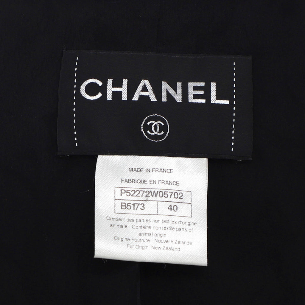 Women's Two Pocket Stand Collar Jacket Shearling and Tweed