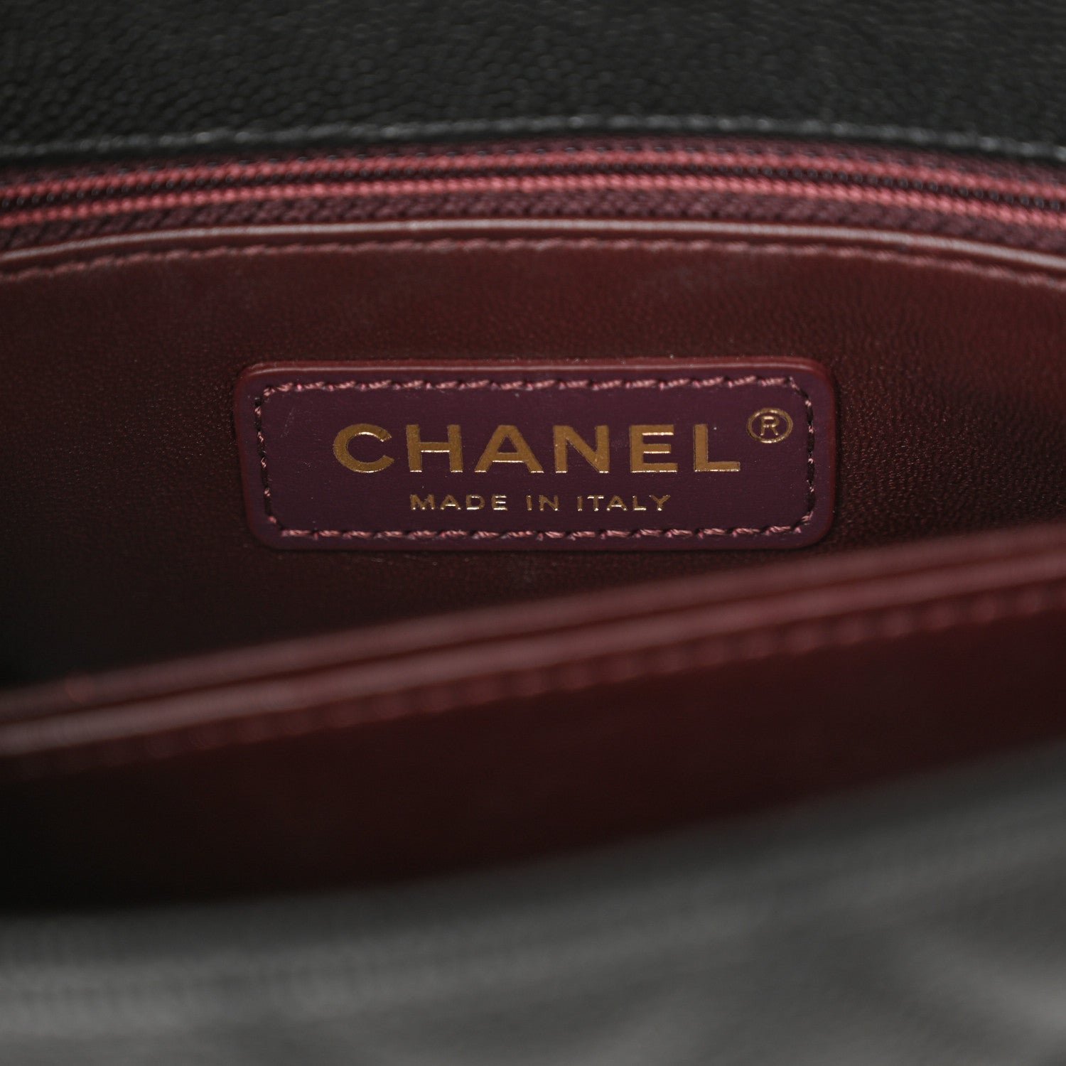 Caviar Quilted Mini Coco Handle Flap Black