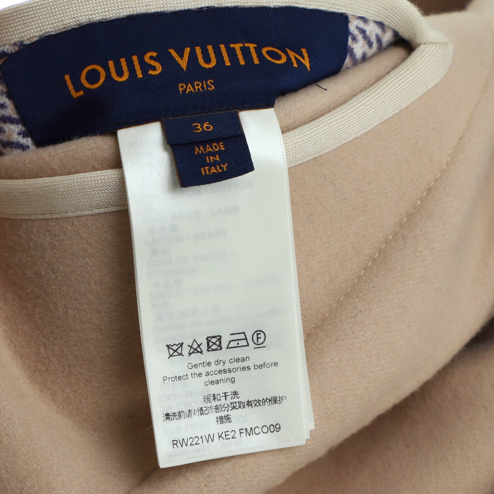 Women's Reversible Hooded Belted Wrap Coat Damier Wool Blend