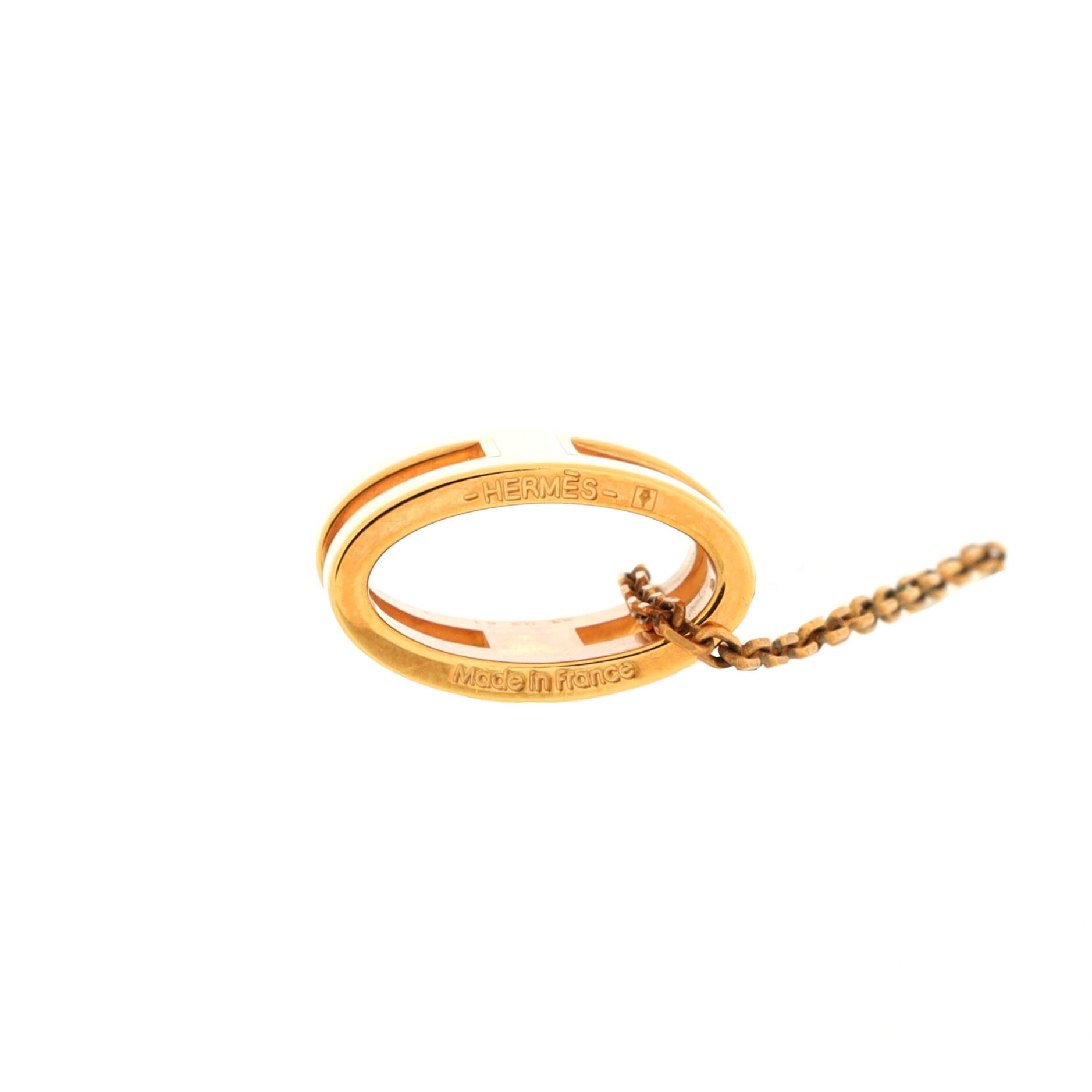 Pop H Pendant Chain Necklace Metal and Enamel Mini