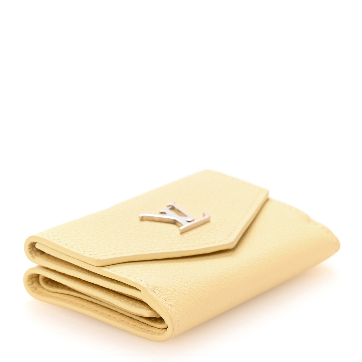 Calfskin Lockmini Wallet Light Yellow