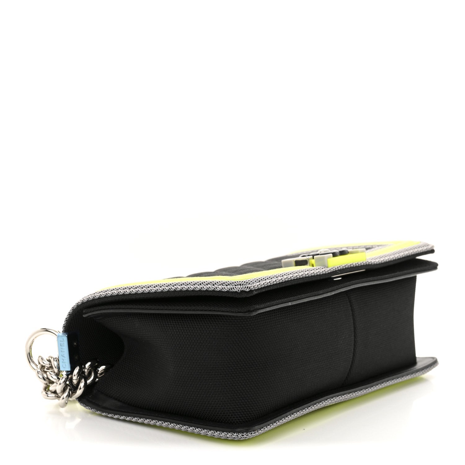 Canvas Quilted Medium Fluo Boy Flap Black Grey Yellow