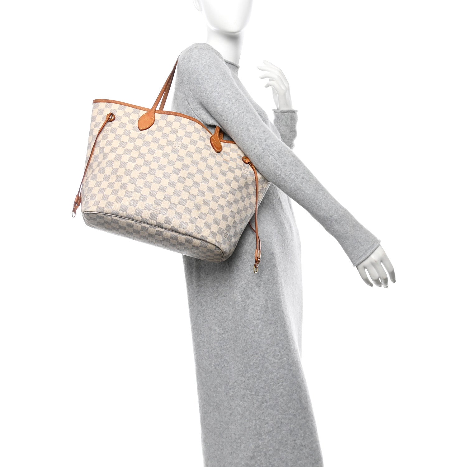 Damier Azur Neo Neverfull MM Rose Ballerine