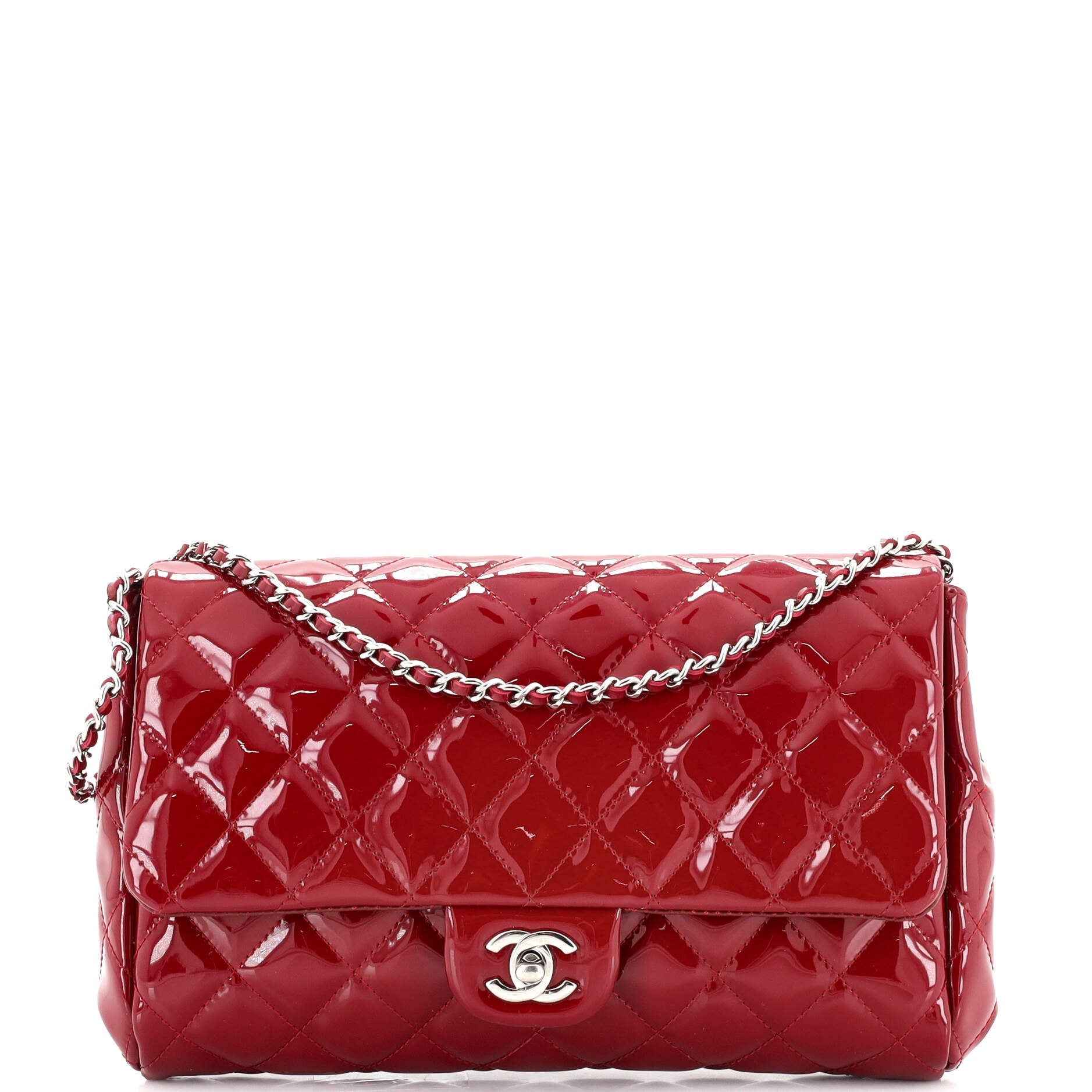 Clutch with Chain Quilted Patent