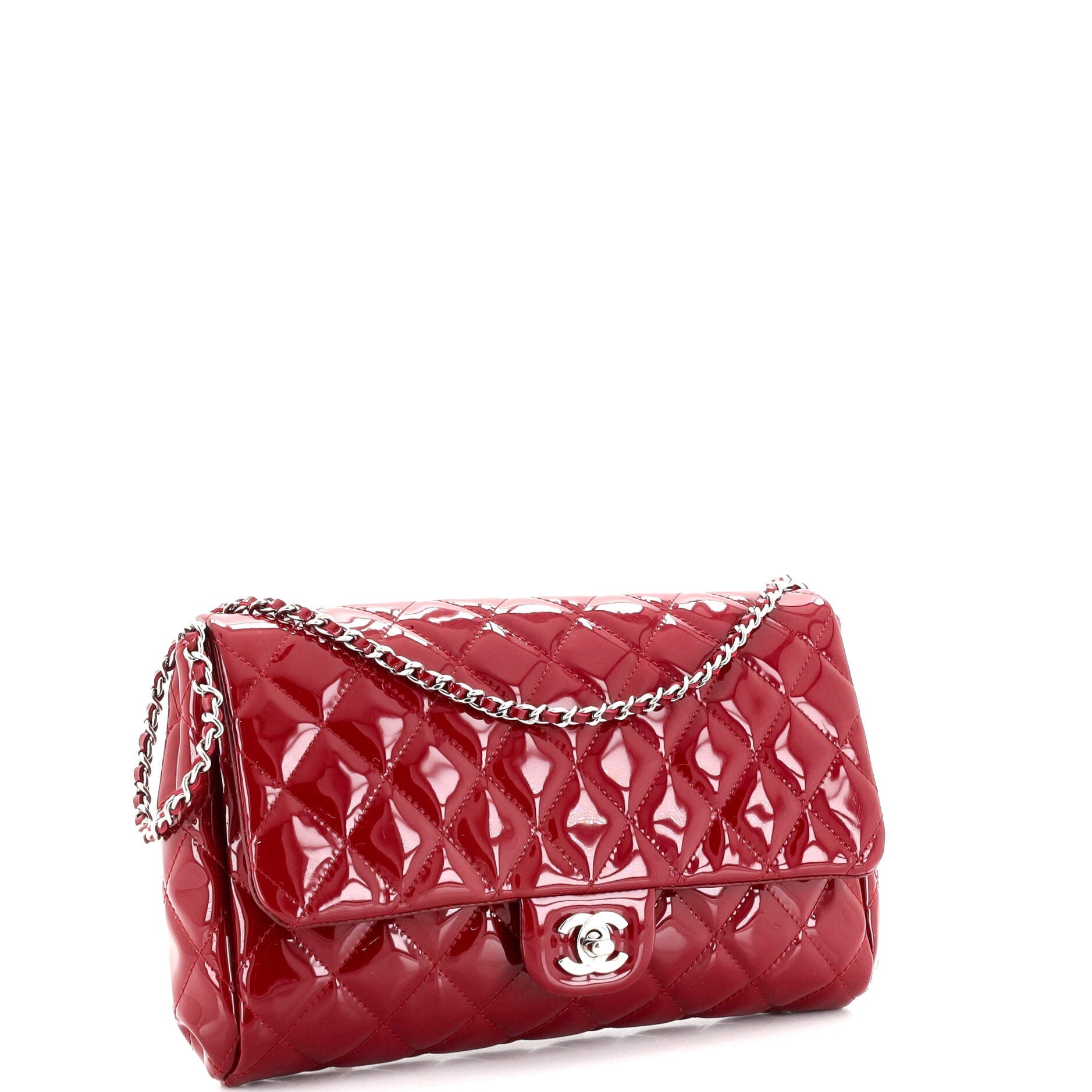 Clutch with Chain Quilted Patent