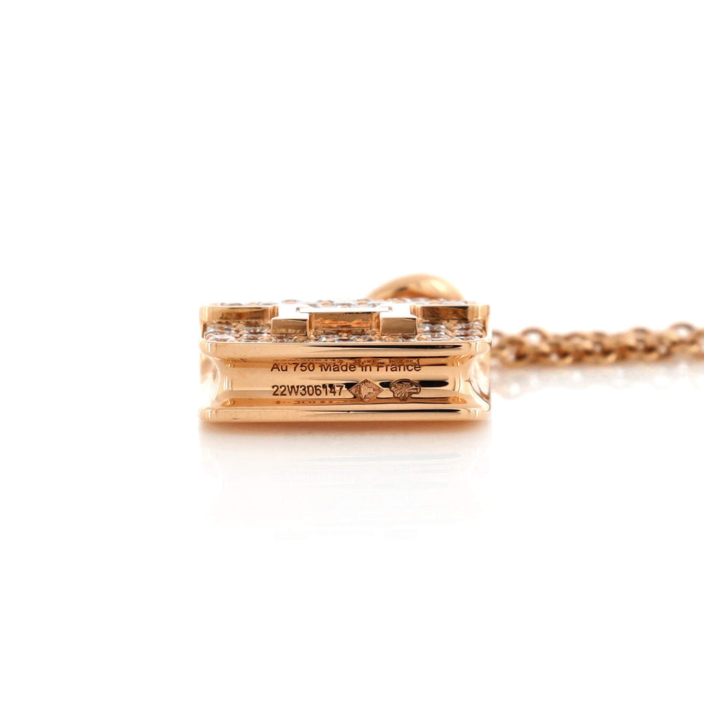 Amulettes Constance Pendant NM Necklace 18K Rose Gold and Diamonds