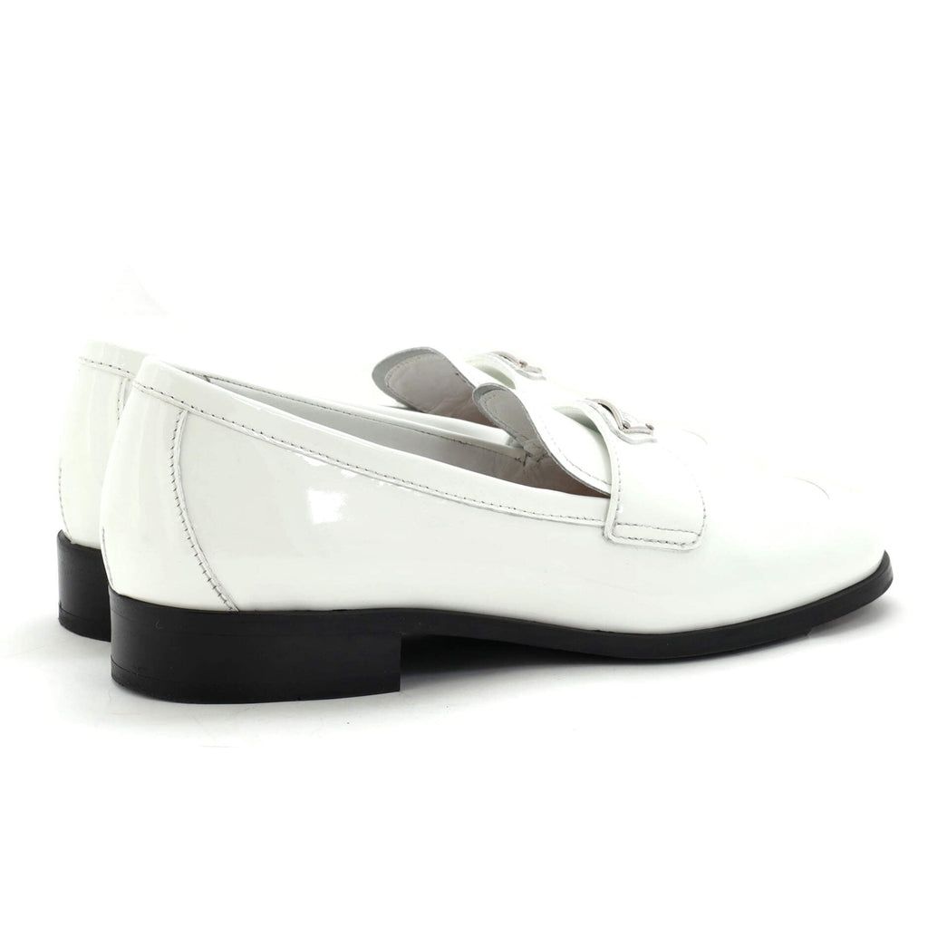 Women's Triangle Logo Loafers Spazzolato Leather