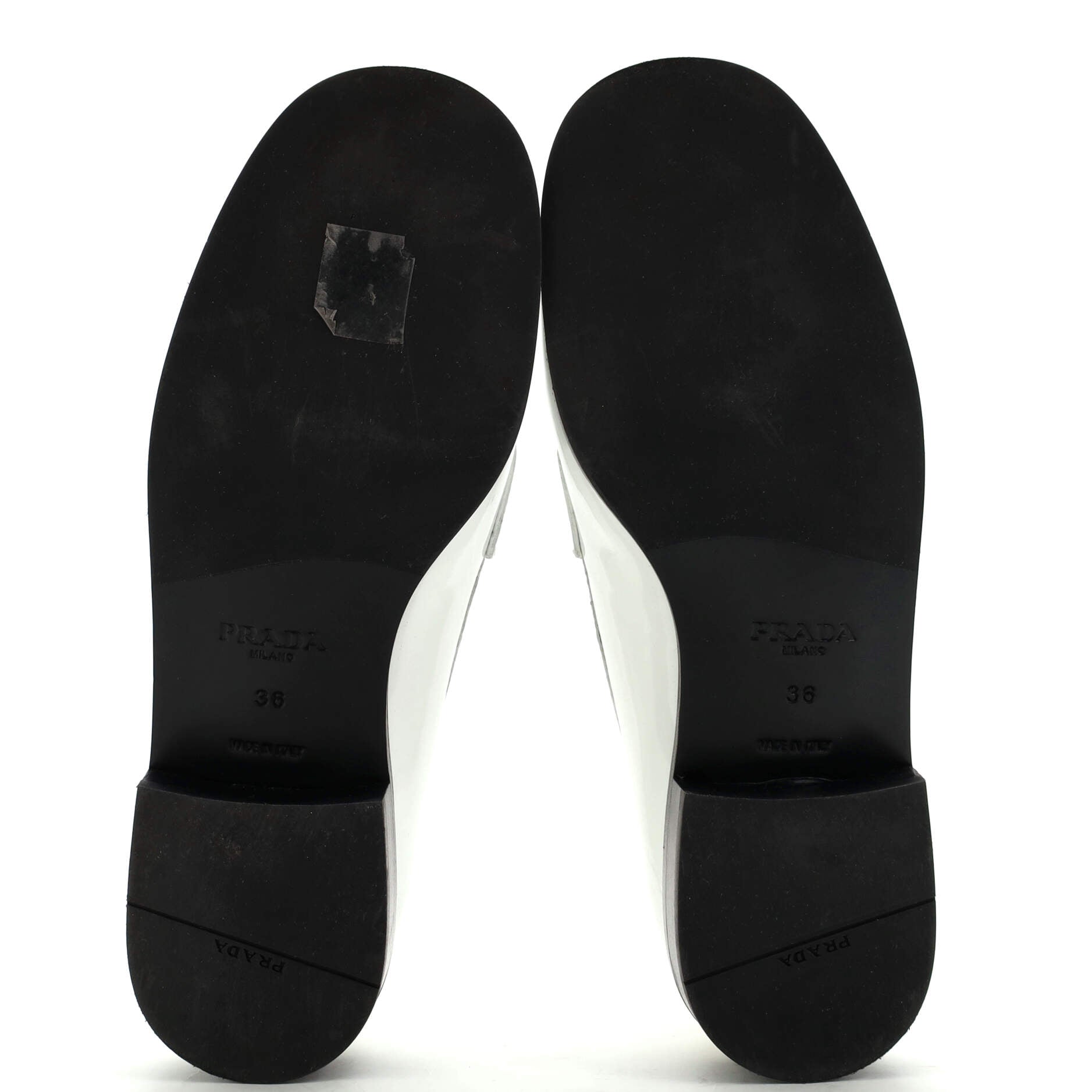 Women's Triangle Logo Loafers Spazzolato Leather