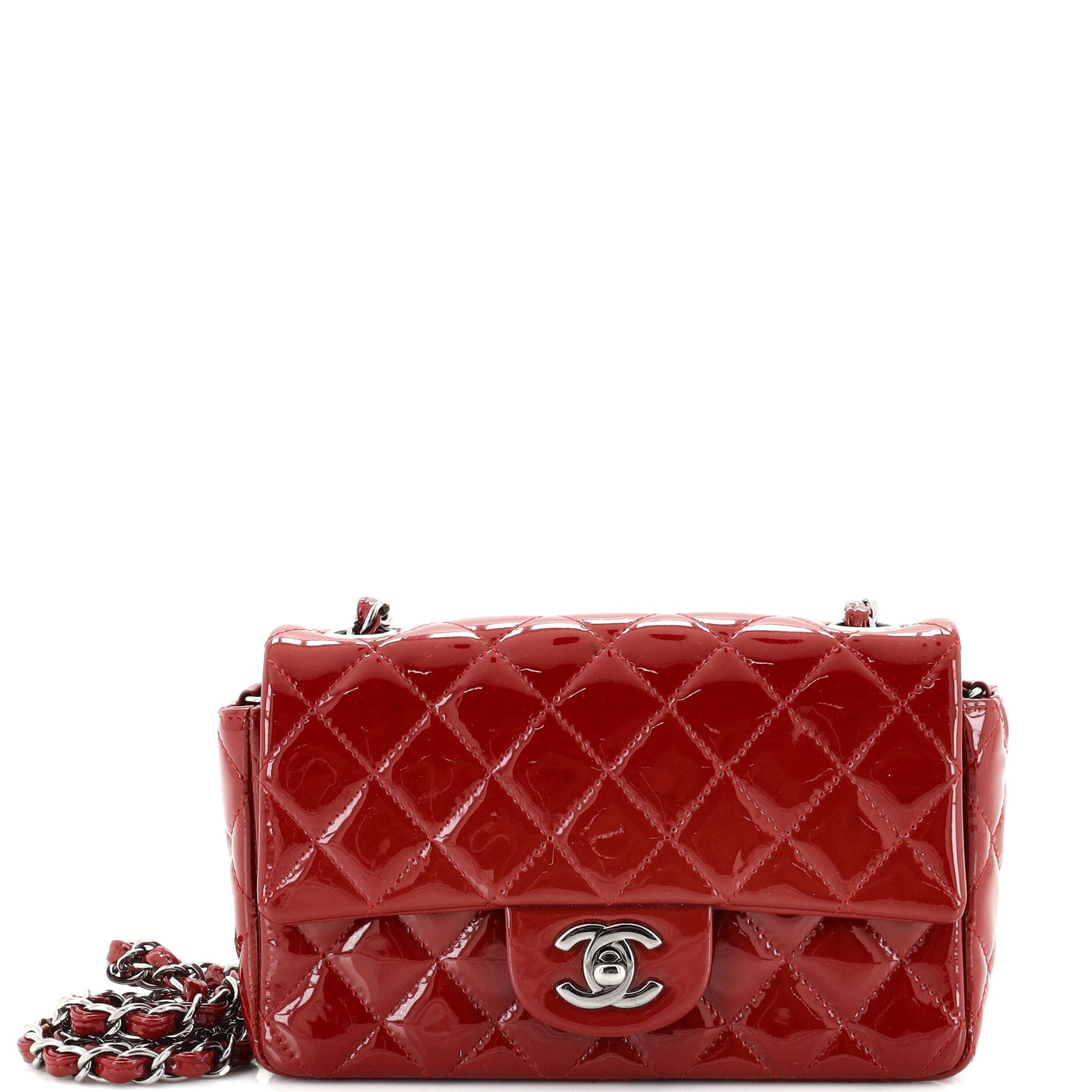 Classic Single Flap Bag Quilted Patent Mini